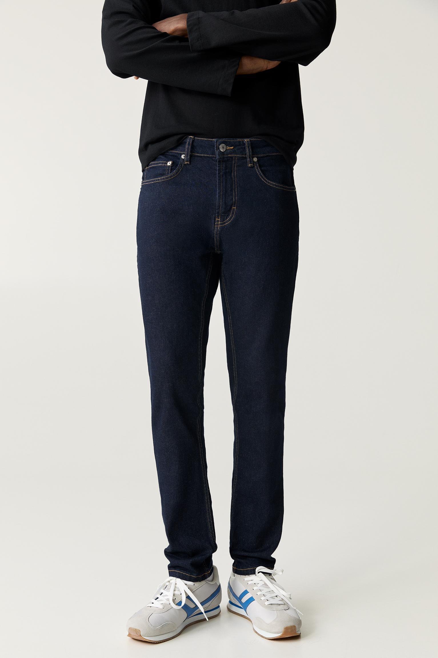 Slim fit jeans with seam details Product Image
