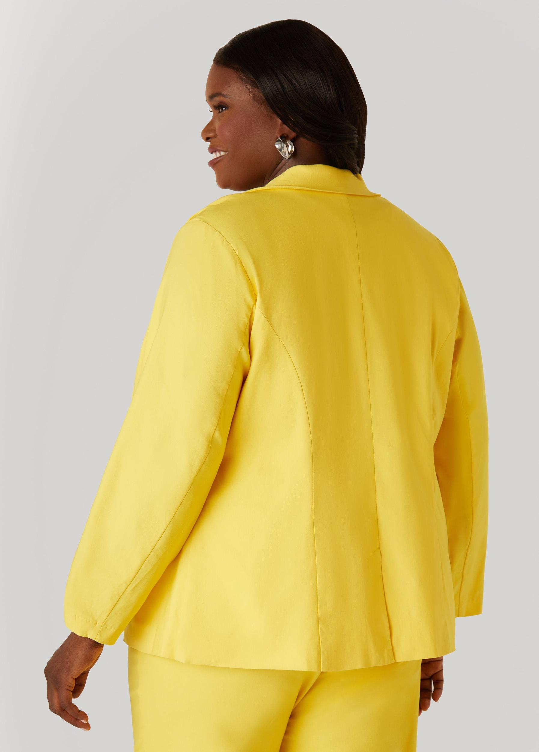 Plus Size Millennium Button Front Blazer Ashley Stewart Product Image