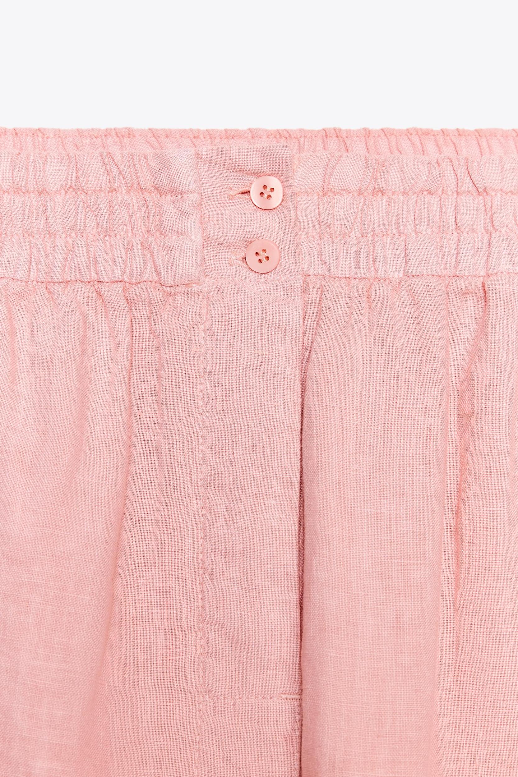 100% LINEN SHORTS ZW COLLECTION Product Image