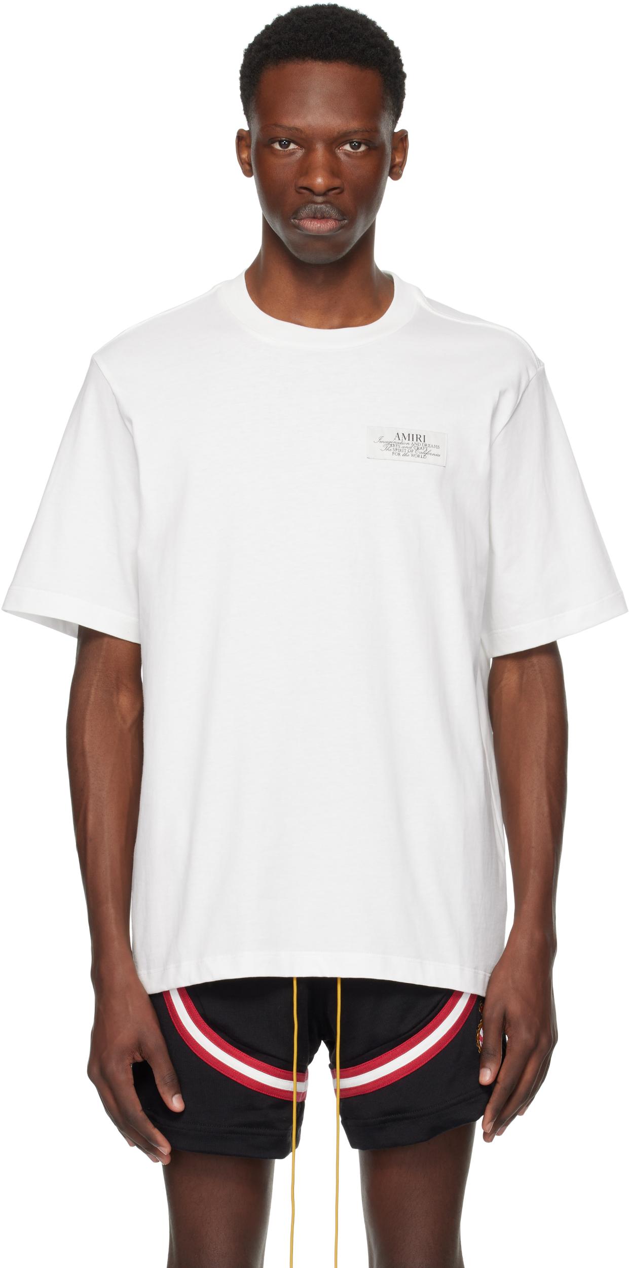 AMIRI Black Crewneck T-shirt With Logo Lettering On Front And Rear Product Image