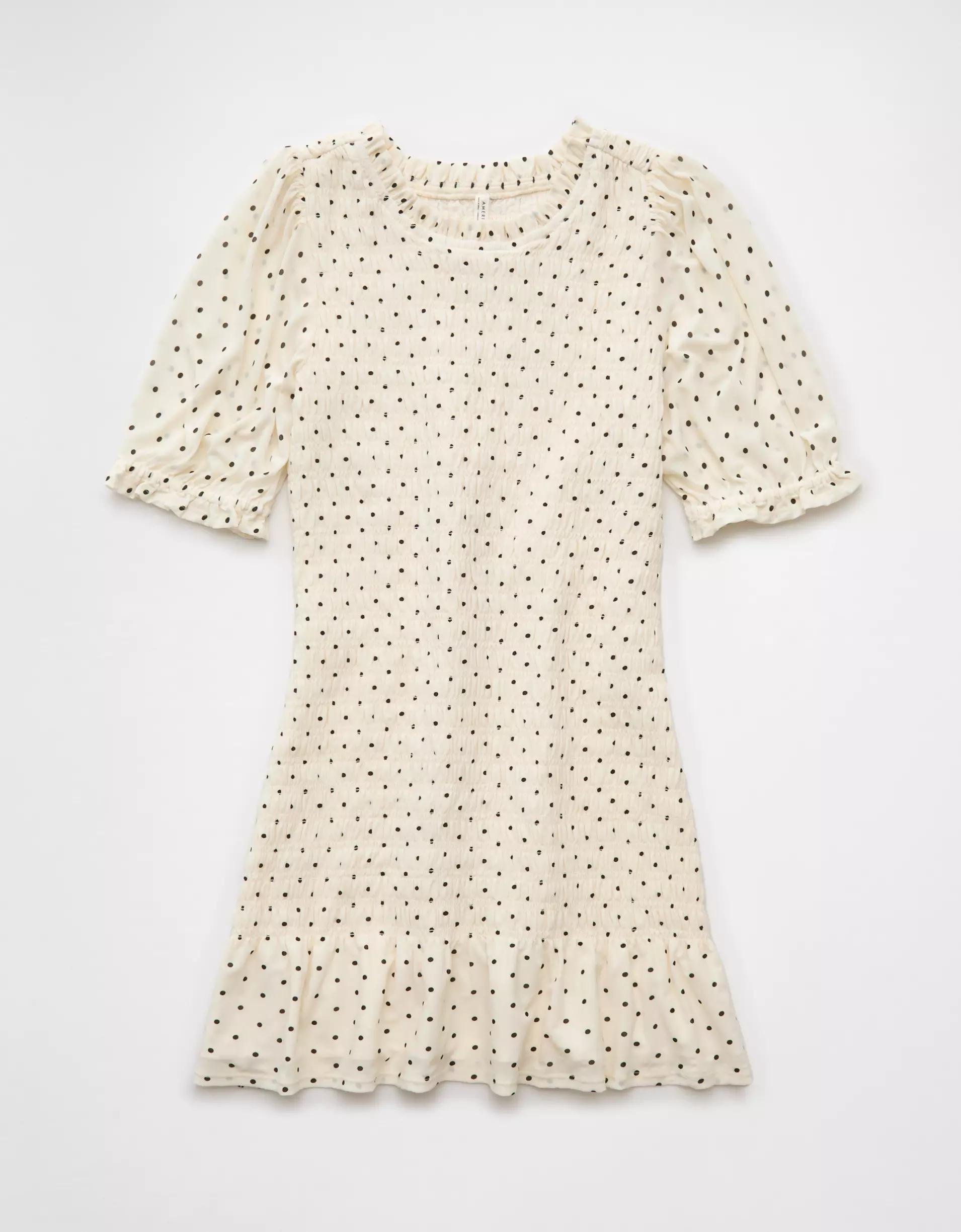 AE Puff Sleeve Smocked Mini Dress Product Image