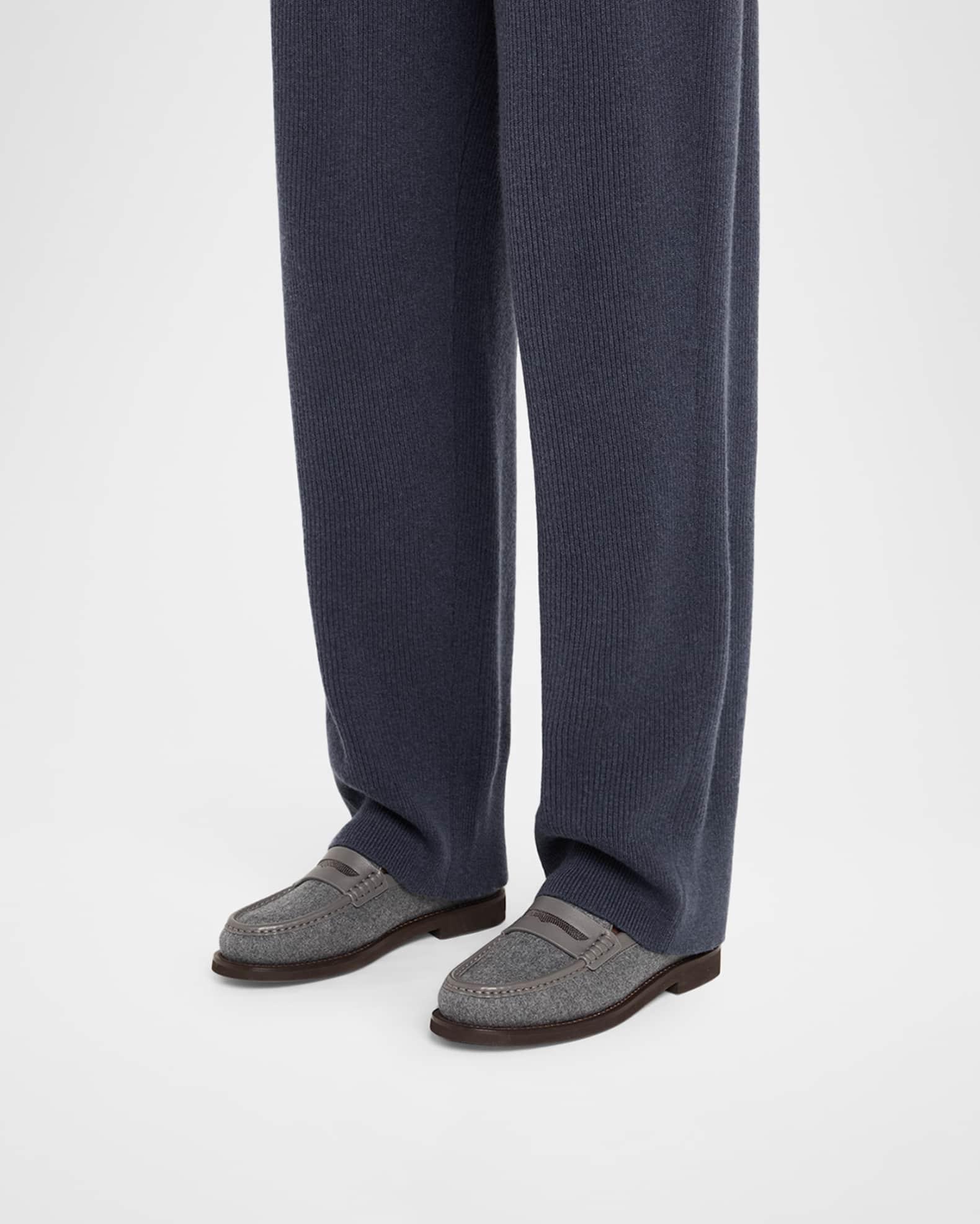 Felt Monili Penny Loafers Product Image