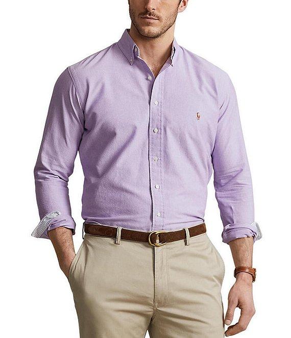 Polo Ralph Lauren Big & Tall Solid Oxford Long Sleeve Woven Shirt Product Image
