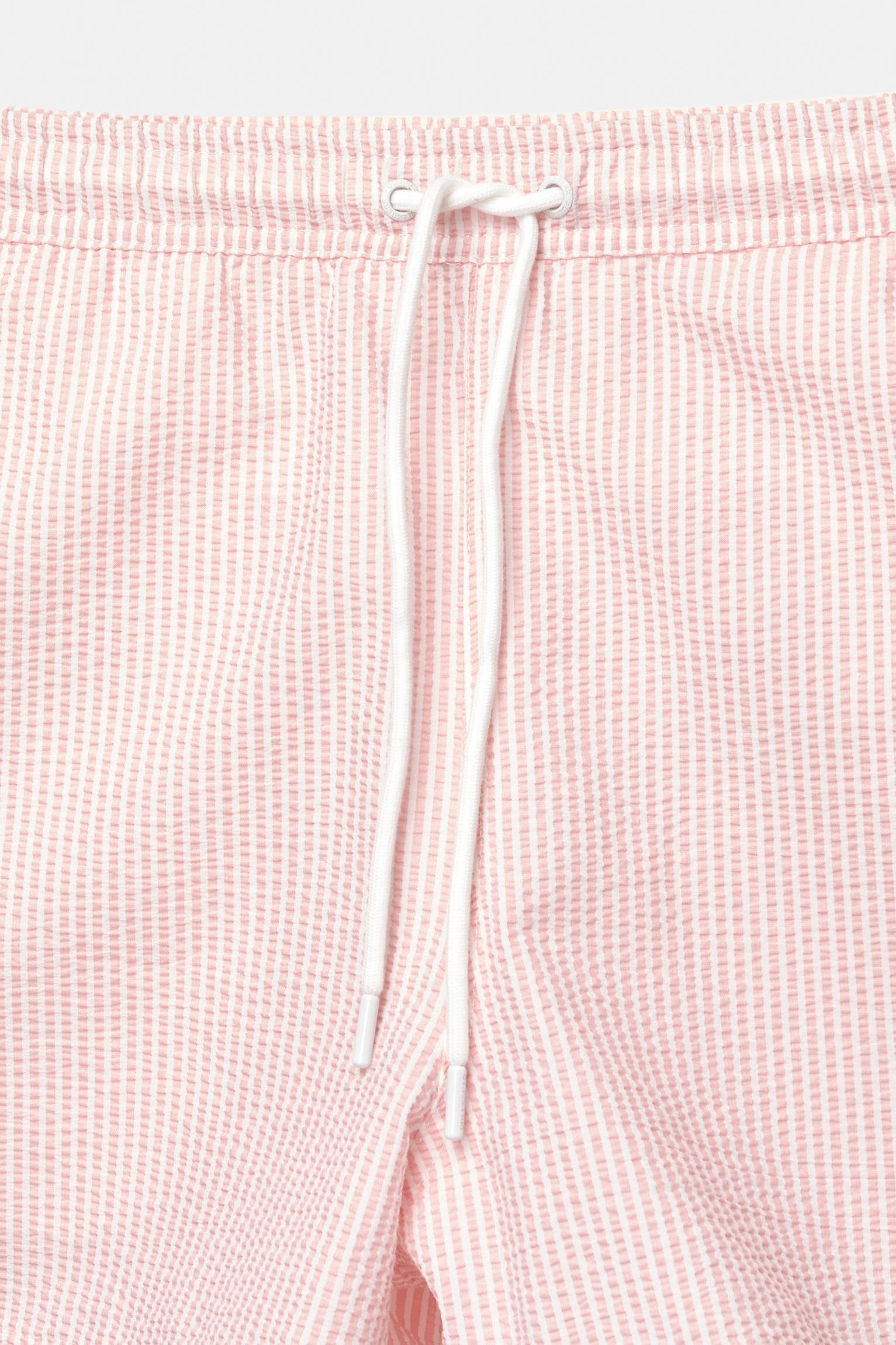 Striped seersucker swimming trunks Product Image