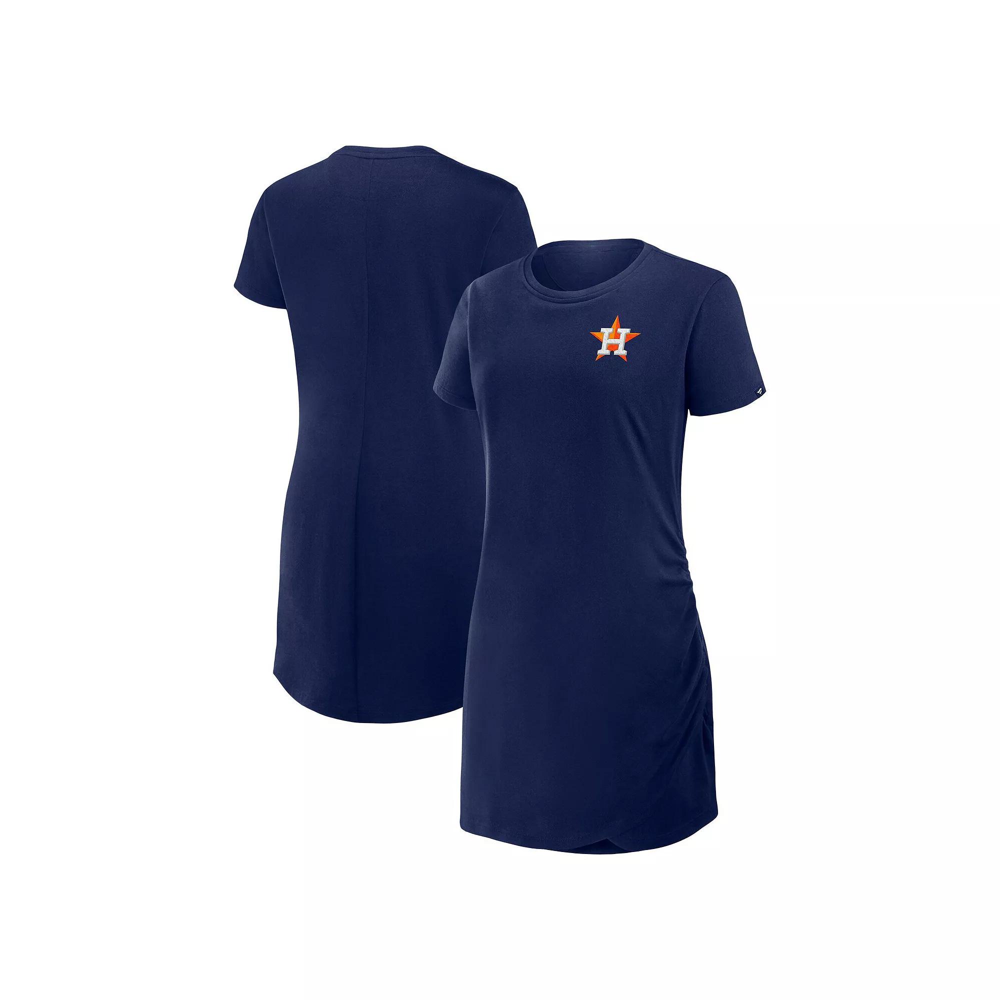 Women's Fanatics Navy Notre Dame Fighting Irish Relaxed Fit Drape T-Shirt Dress,  Product Image