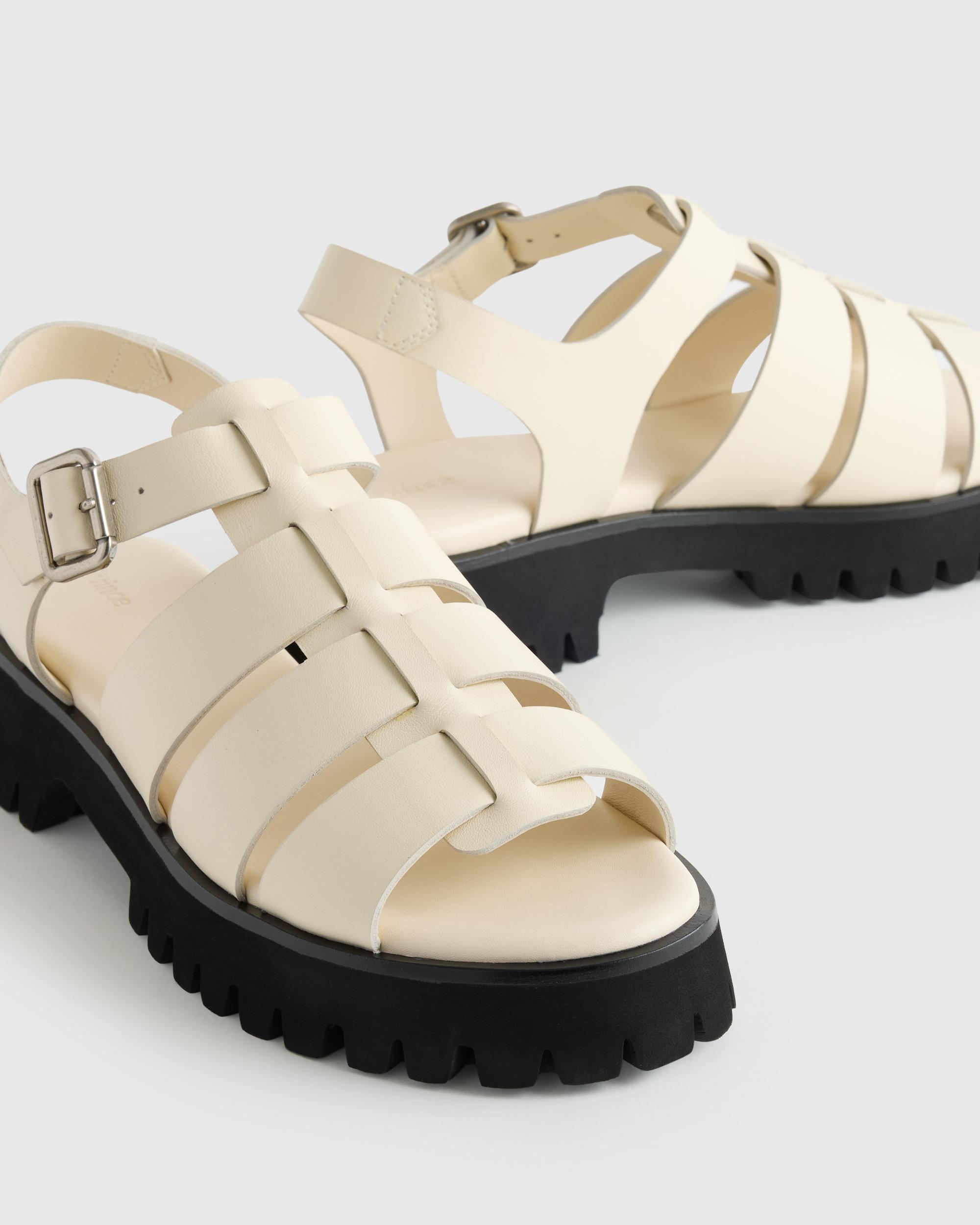 Quince | Women's Italian Leather Lug Sole Fisherman Sandal Product Image