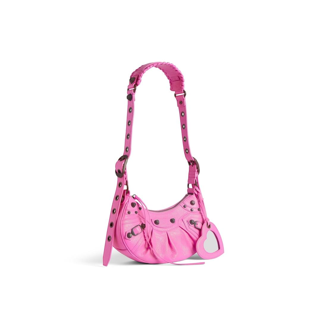 Women's Le Cagole Shoulder Bag Xs in Glossy Pink Product Image