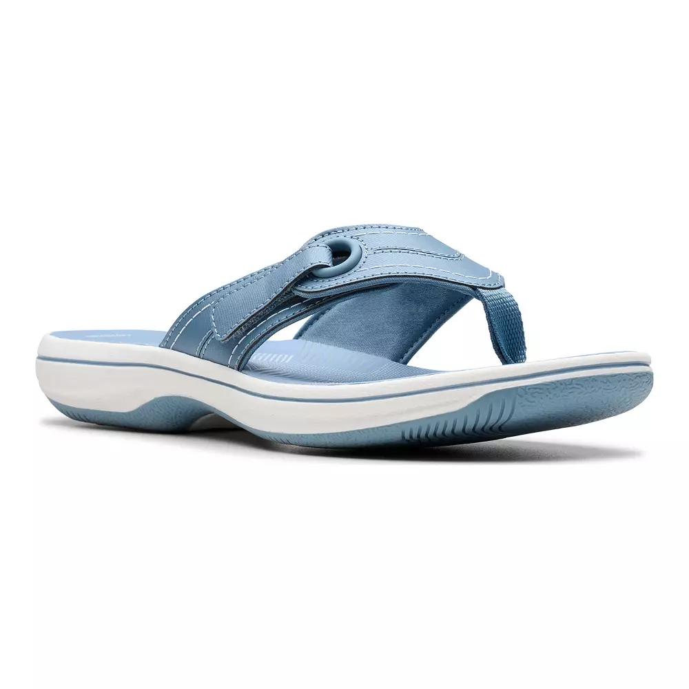 Clarks® Cloudsteppers Breeze Reyna Women's Flip Flop Sandals, Size: 8, Blue Grey Product Image