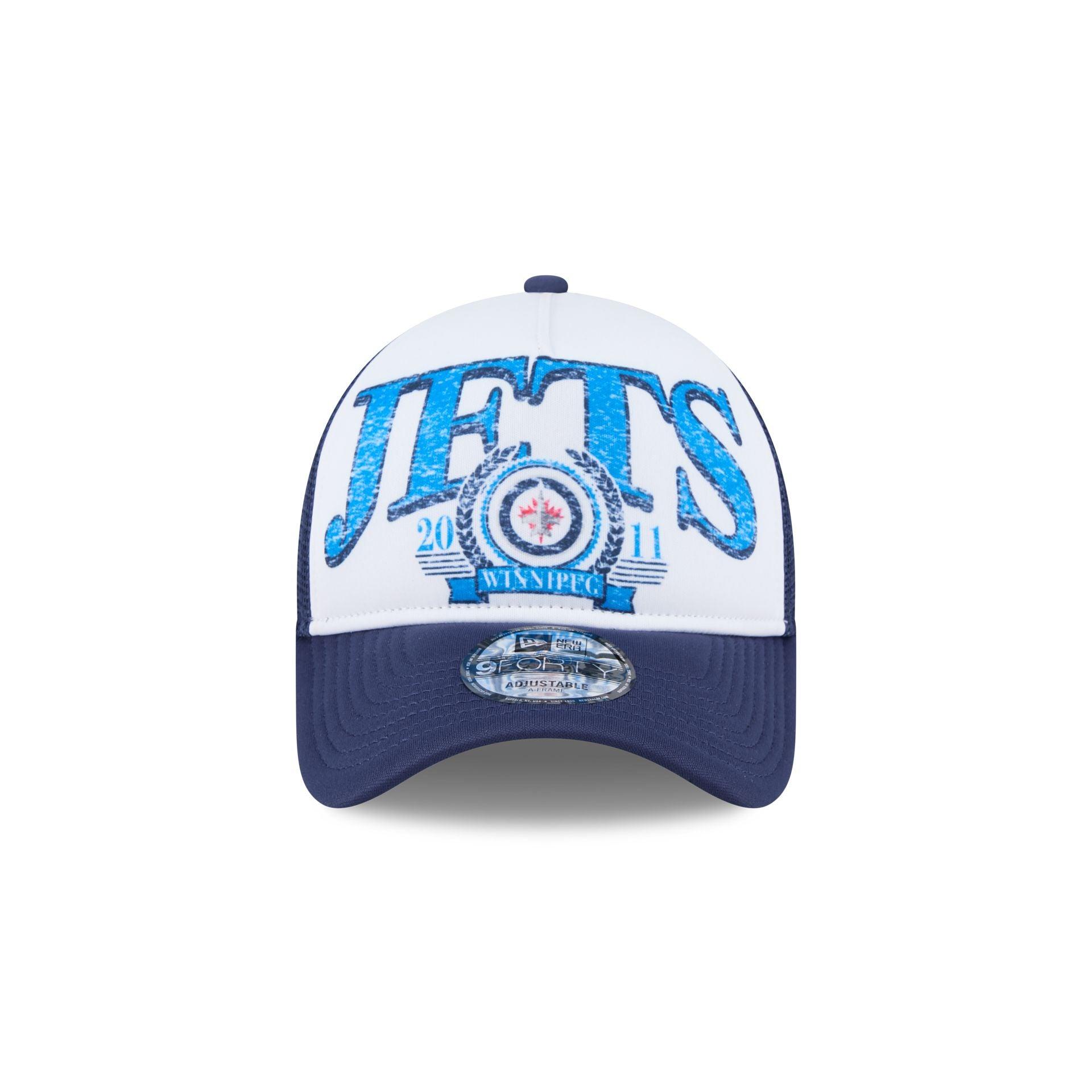 Winnipeg Jets Distressed 9FORTY A-Frame Trucker Hat Male Product Image