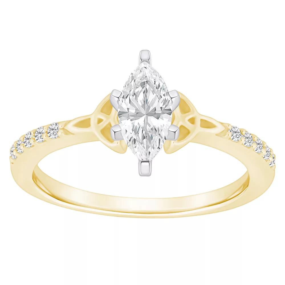 Alyson Layne 14k Gold 1/2 Carat T.W. Diamond Marquise Engagement Ring, Women's, Size: 9.50, Two Tone Gold Product Image