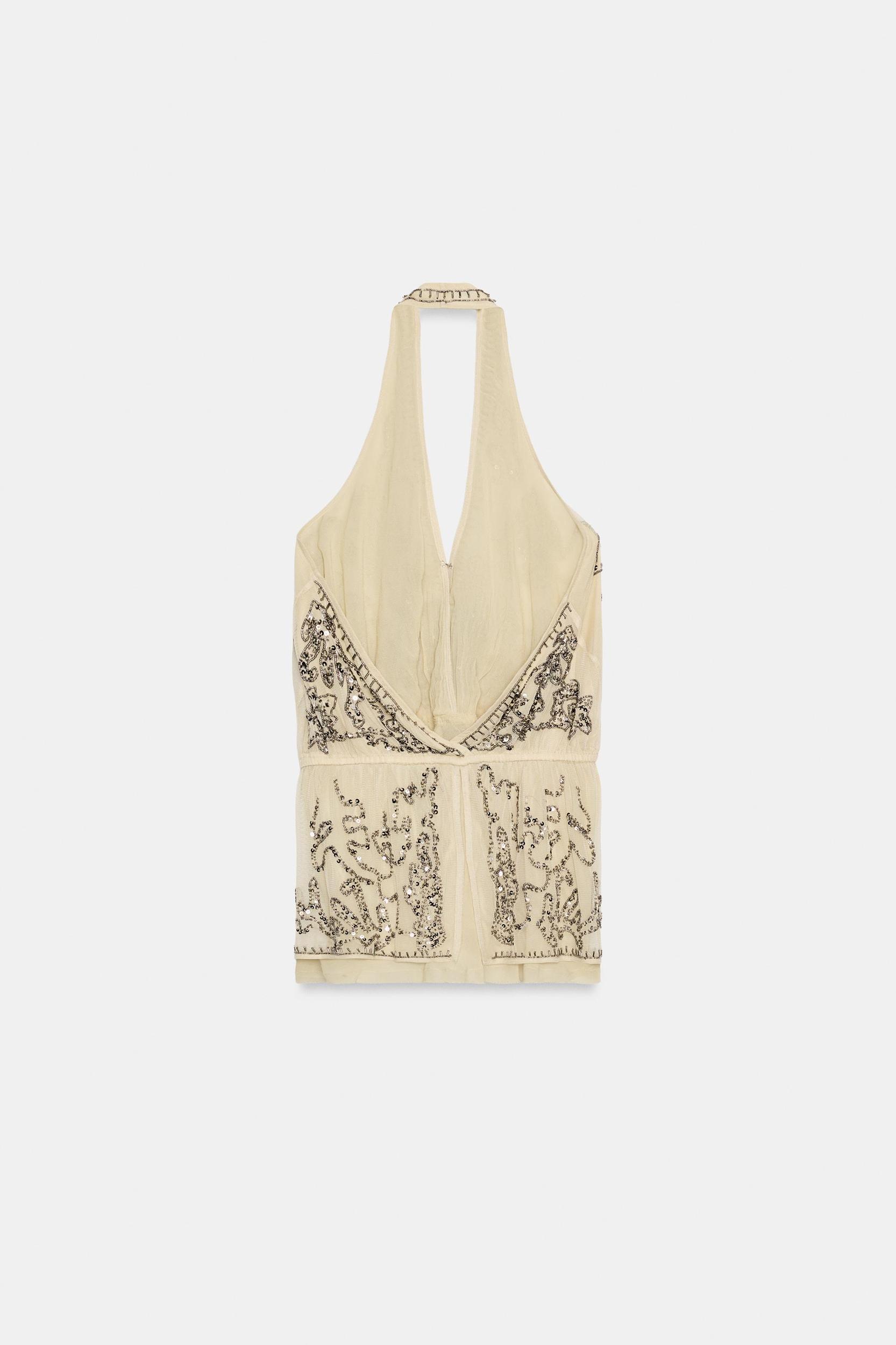 ZW COLLECTION LIMITED EDITION EMBROIDERED HALTER TOP Product Image