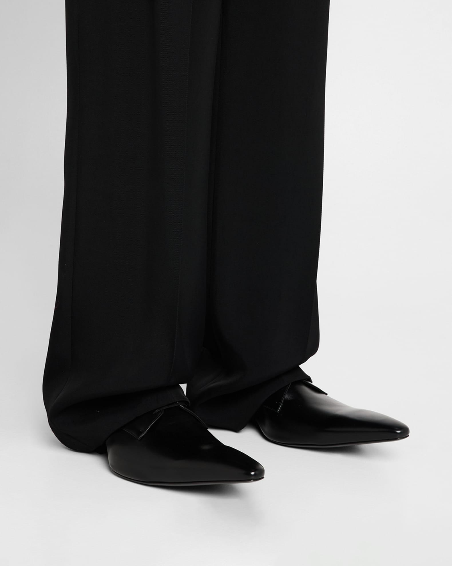 Men's Opera Calfskin Pointed-Toe Derby Shoes Product Image