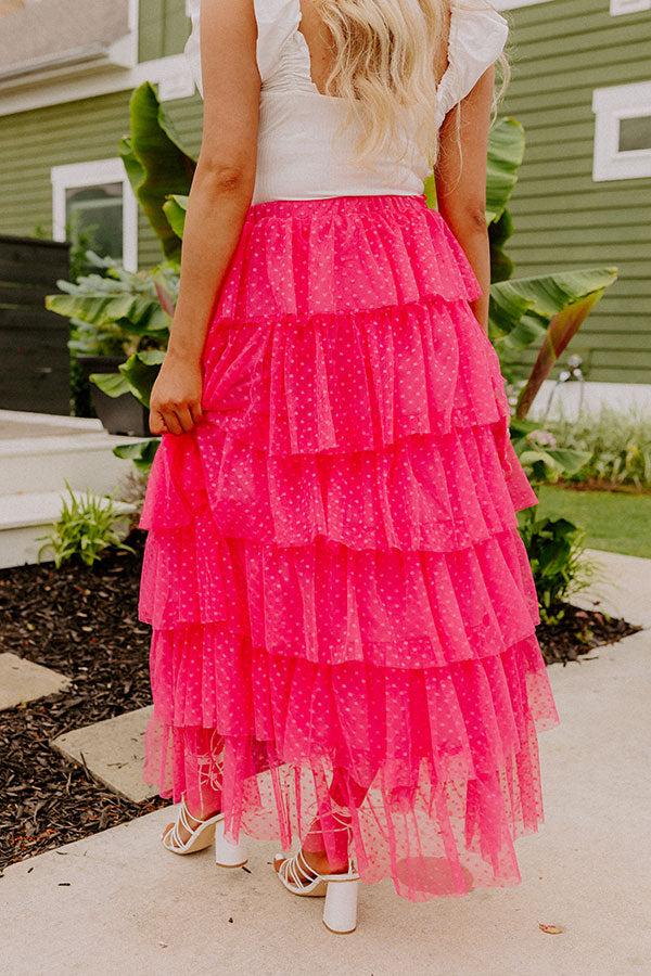 Ideally Yours Tulle High-Low Skirt In Pink Product Image