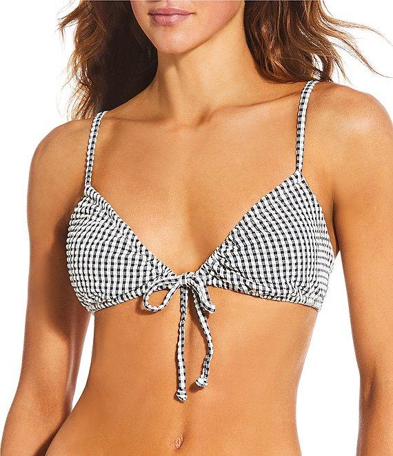 Billabong Smocked Texture Wave Check Bond Hipster Swim Bottom Product Image