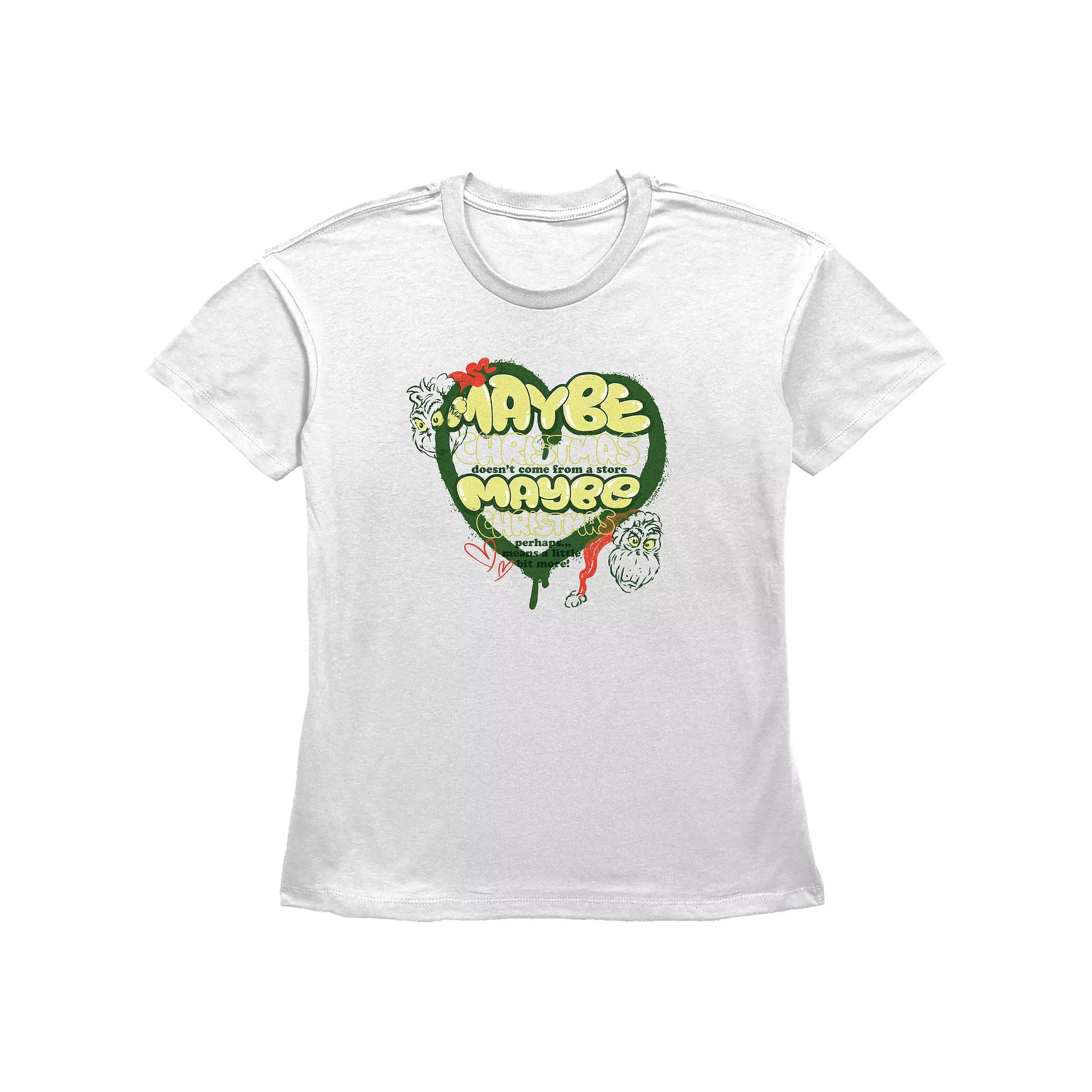 Women's Dr. Seuss Grinch Maybe Graphic Tee,  Product Image