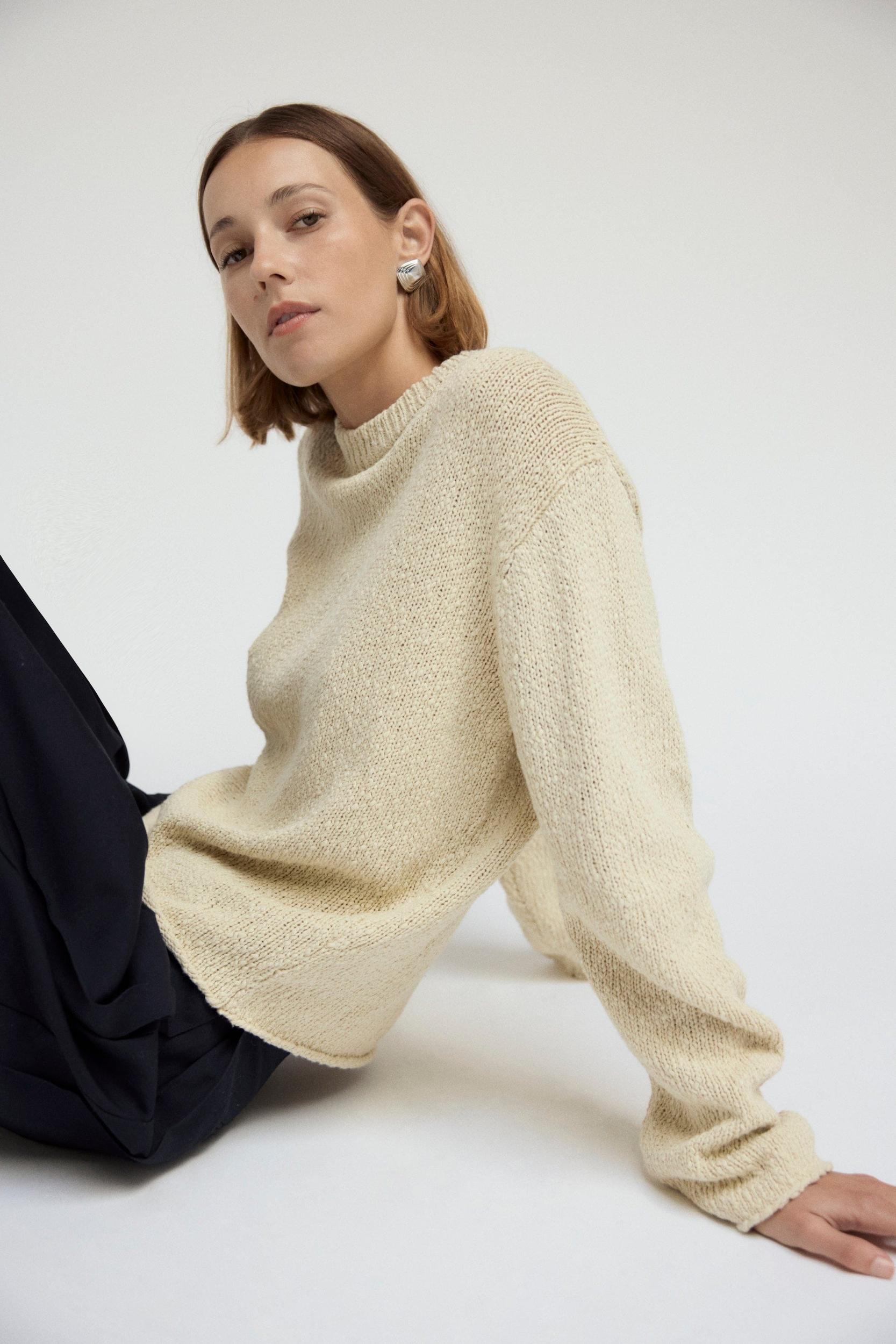 Sonya Textured Organic Cotton Sweater Product Image