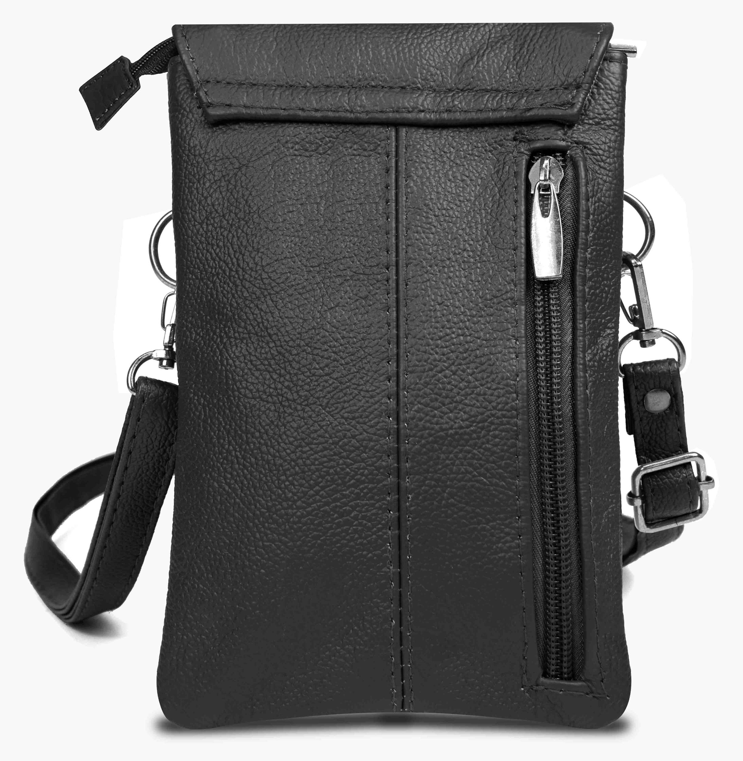 Genuine Leather Cell-Phone Crossbody Wallet Purse Product Image