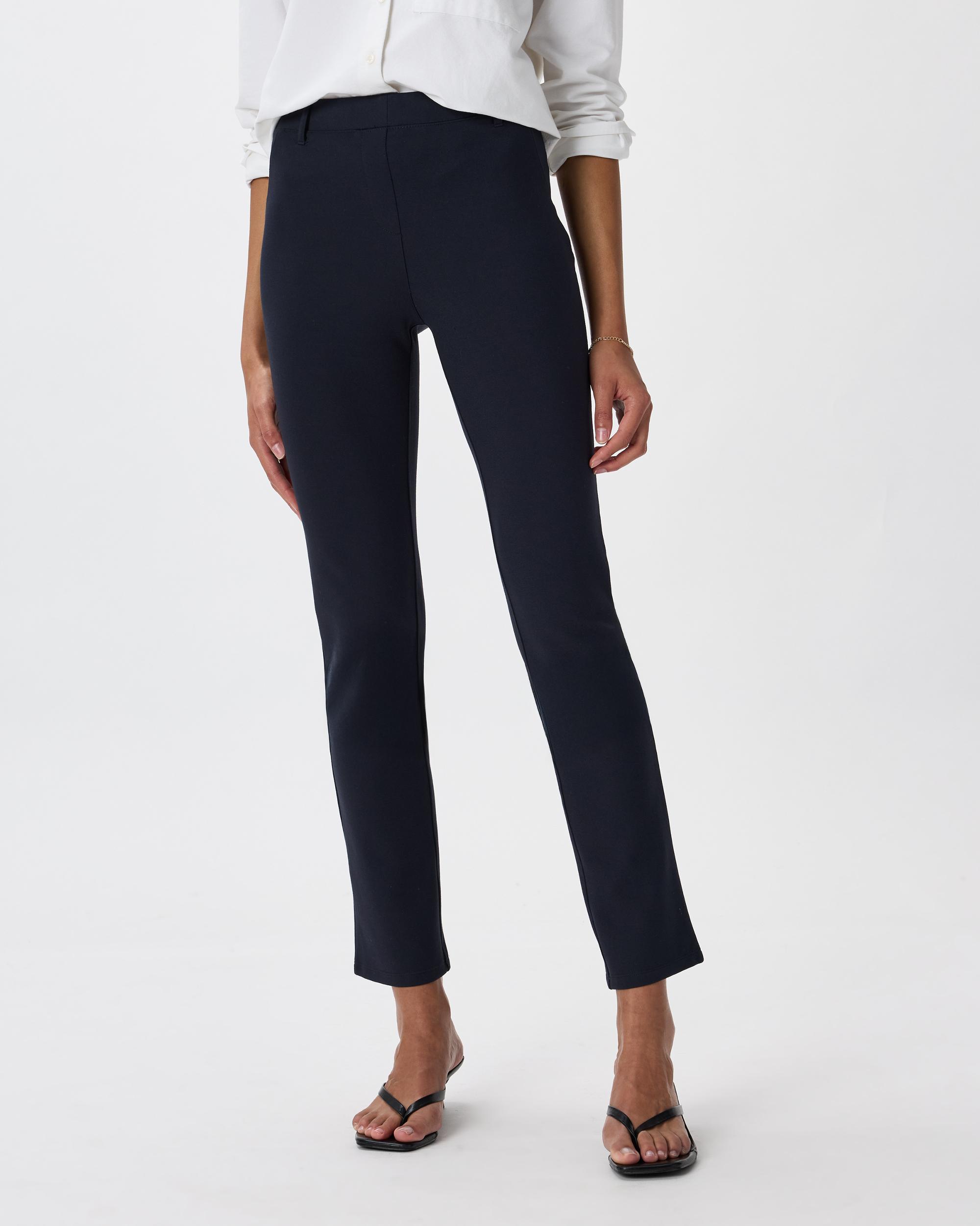 Quince | Women's Ultra-Stretch Ponte Straight Leg Pants Petite Rayon Product Image