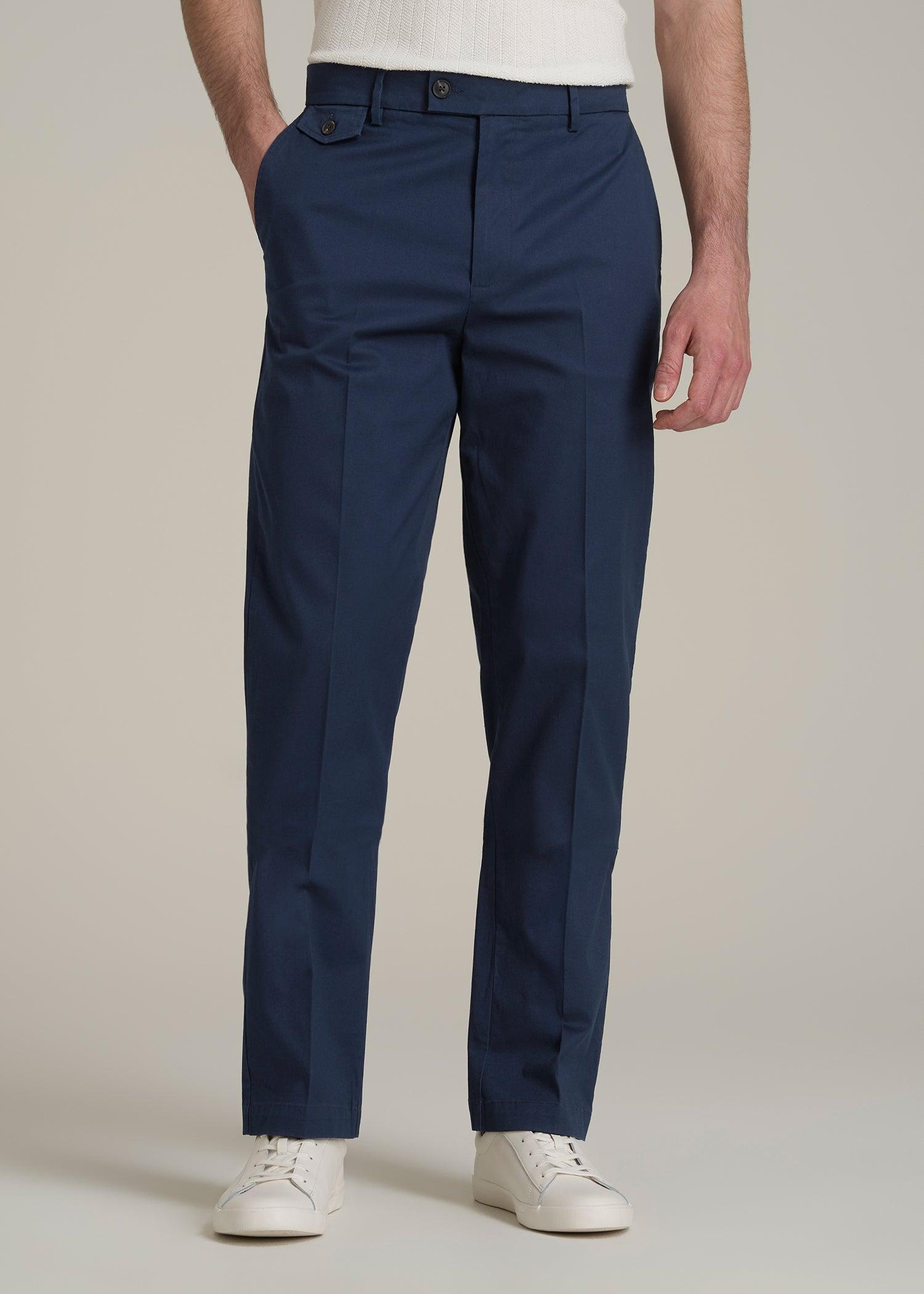 Refined Chinos for Tall Men in Navy Male Product Image