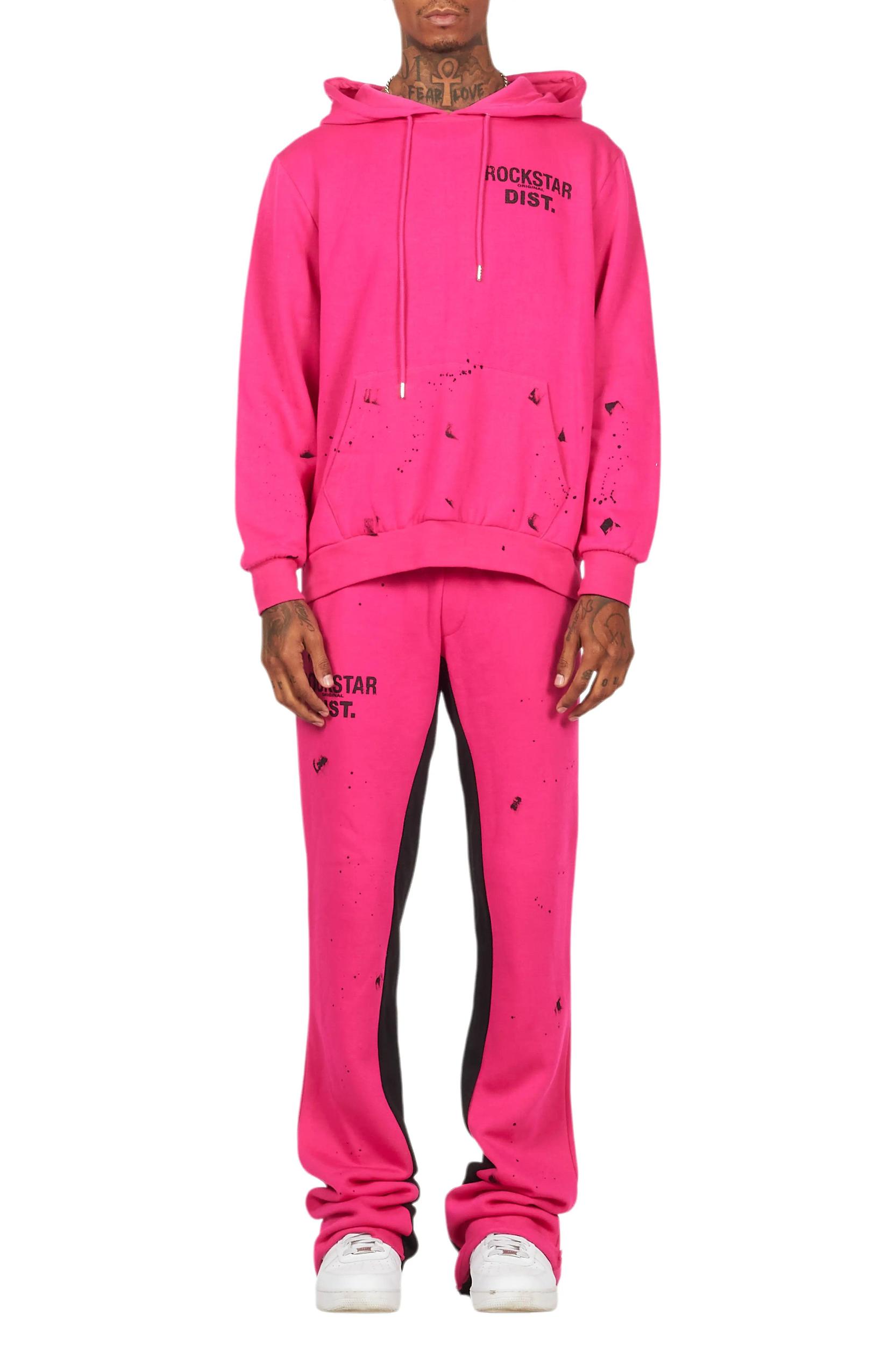 Raffer Fuchsia Hoodie Baggy Fit Pant Track Set Male Product Image