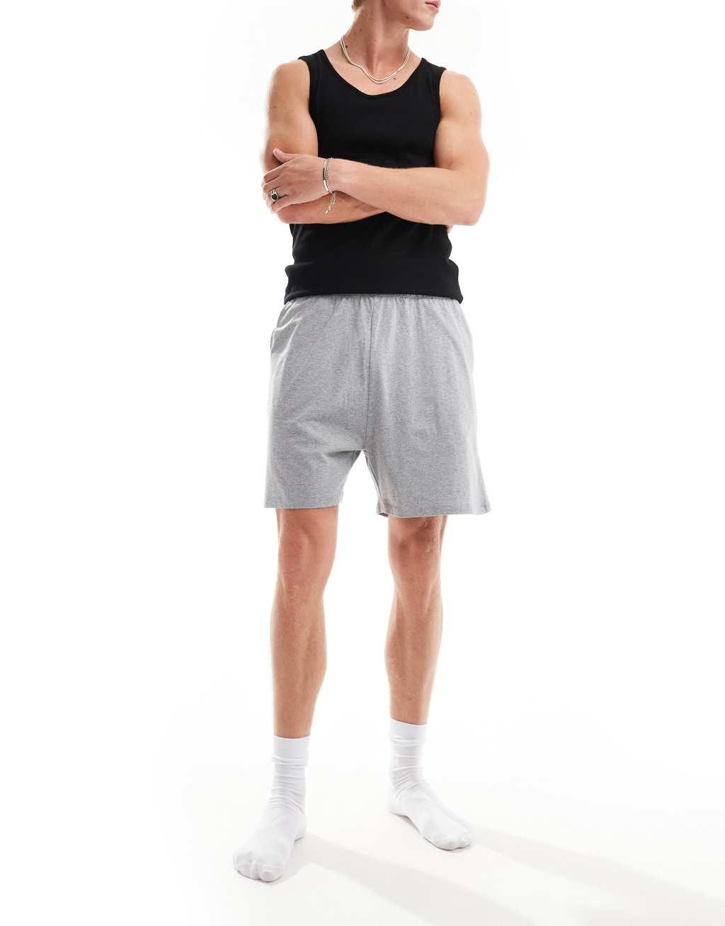 ASOS DESIGN jersey lounge short in gray heather Product Image