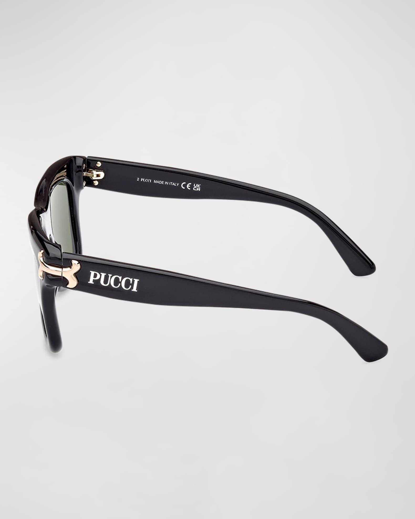 Logo Acetate Square Sunglasses  Product Image