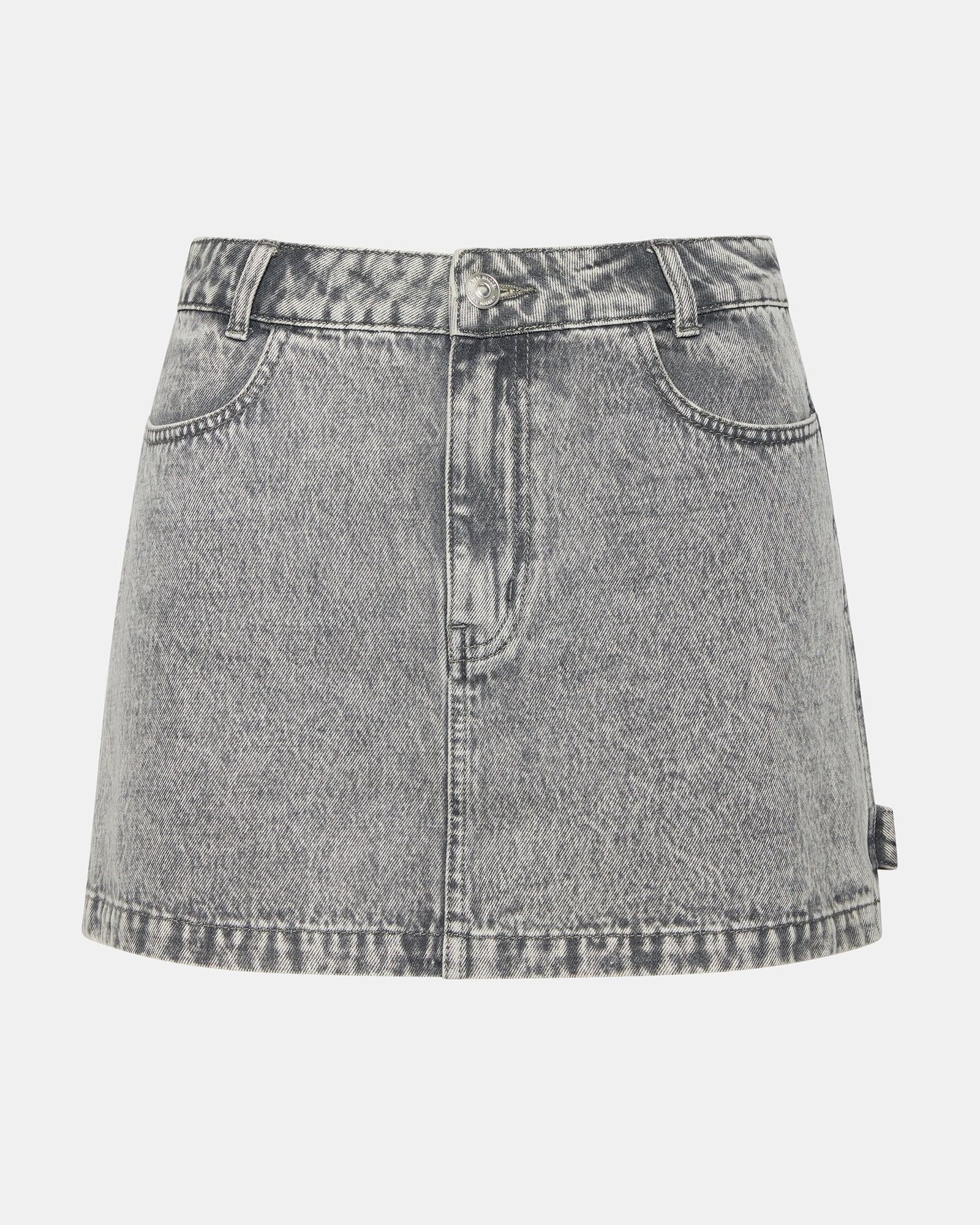 ABACO DENIM SKIRT LIGHT GREY Female Product Image