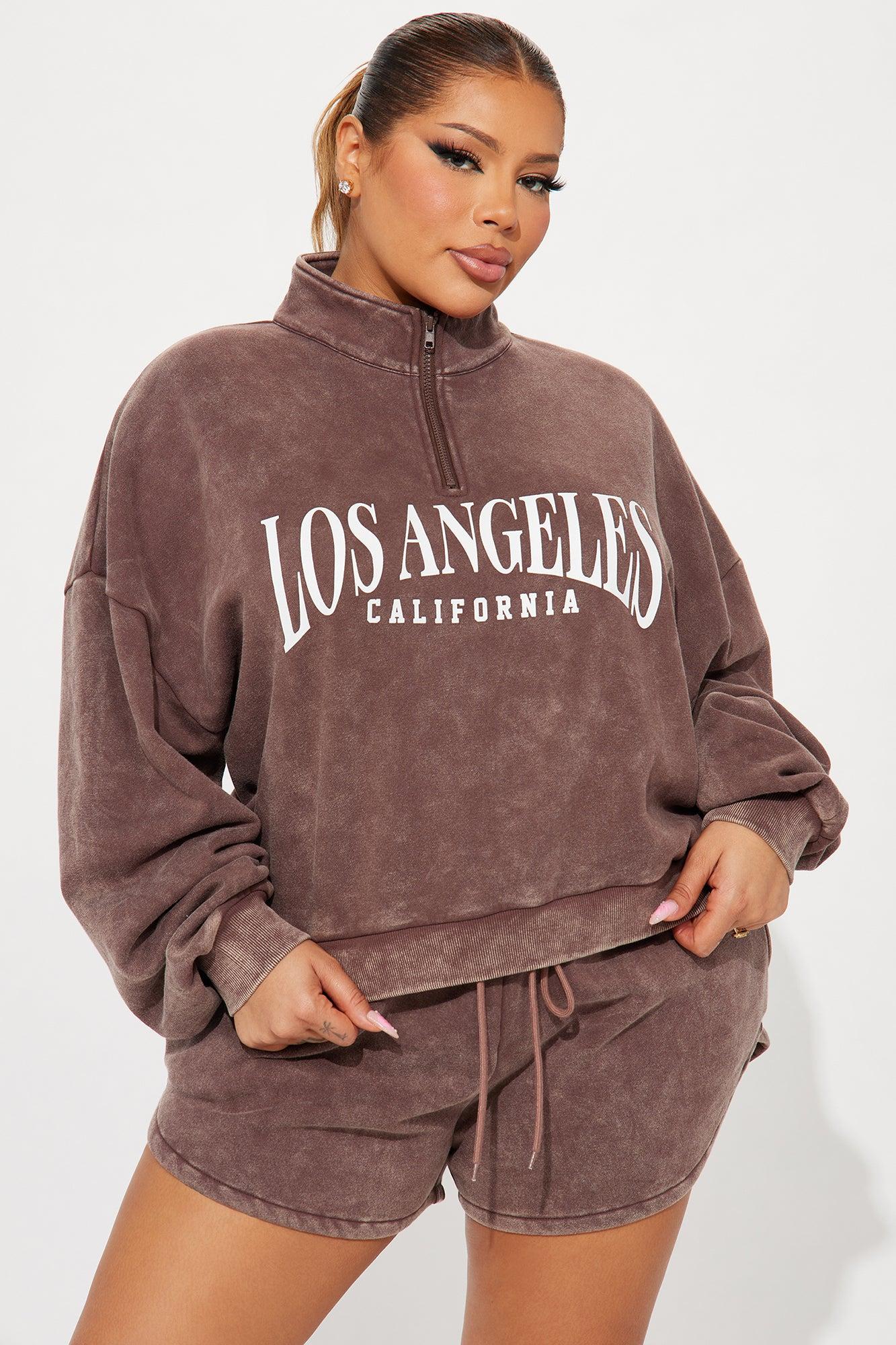 LA Vibes Short Set - Brown Product Image