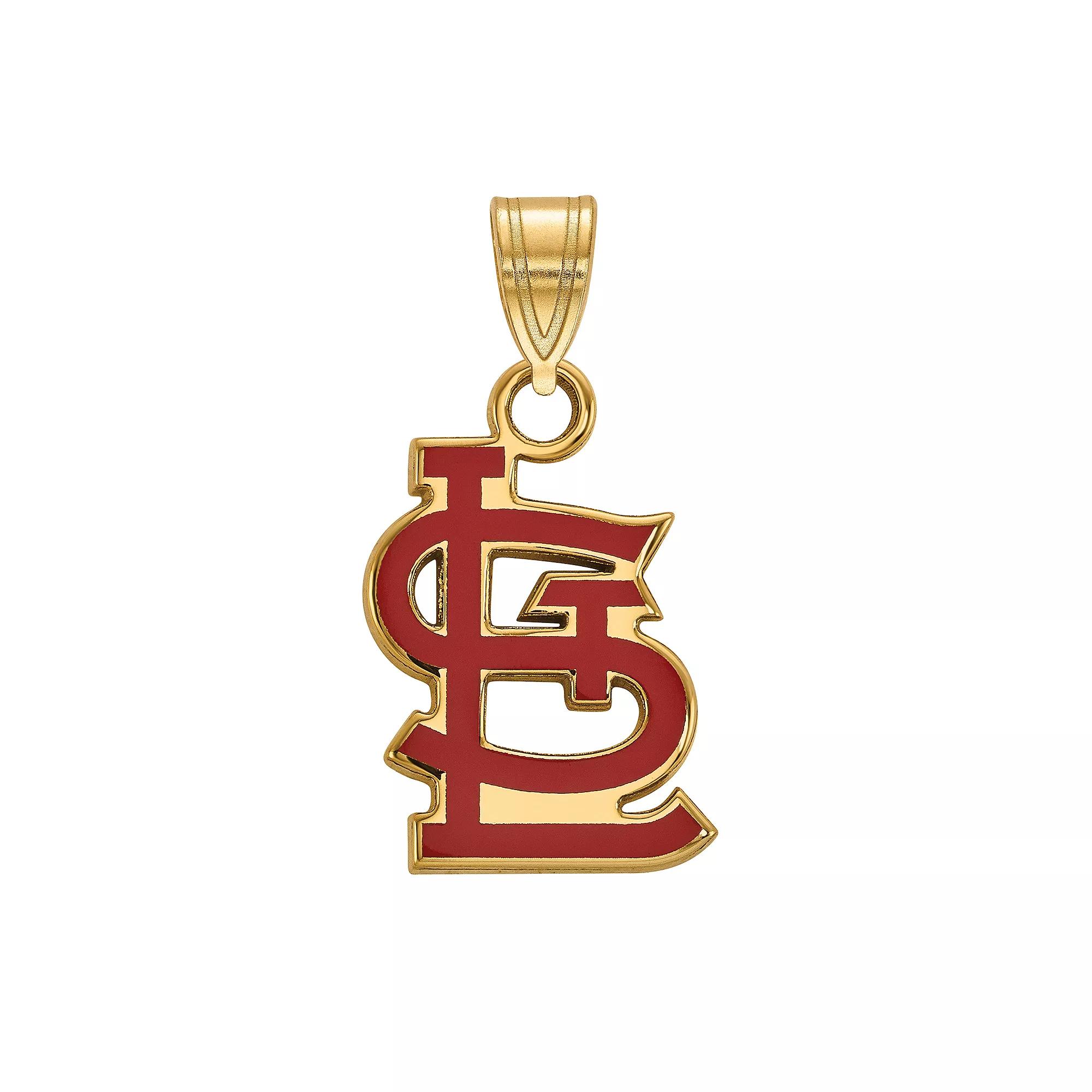 LogoArt Sterling Silver St. Louis Cardinals Small Enameled Pendant, Women's, Size: 17 mm, Gold Tone Product Image