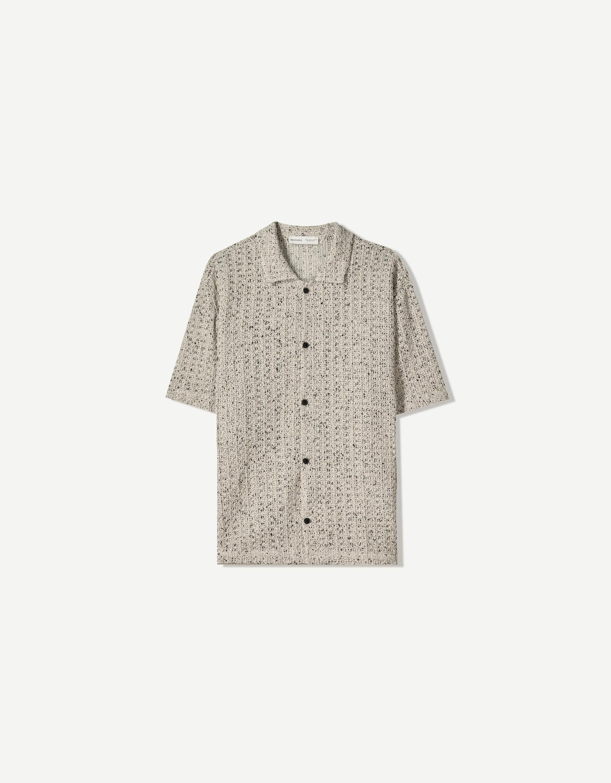 Short sleeve crochet shirt Product Image