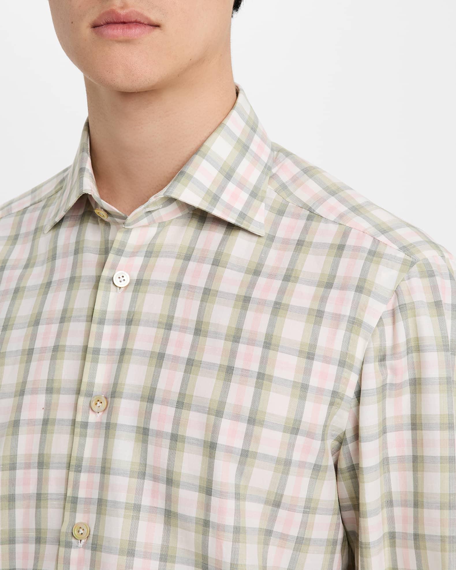 Men's Cotton Check Sport Shirt Product Image