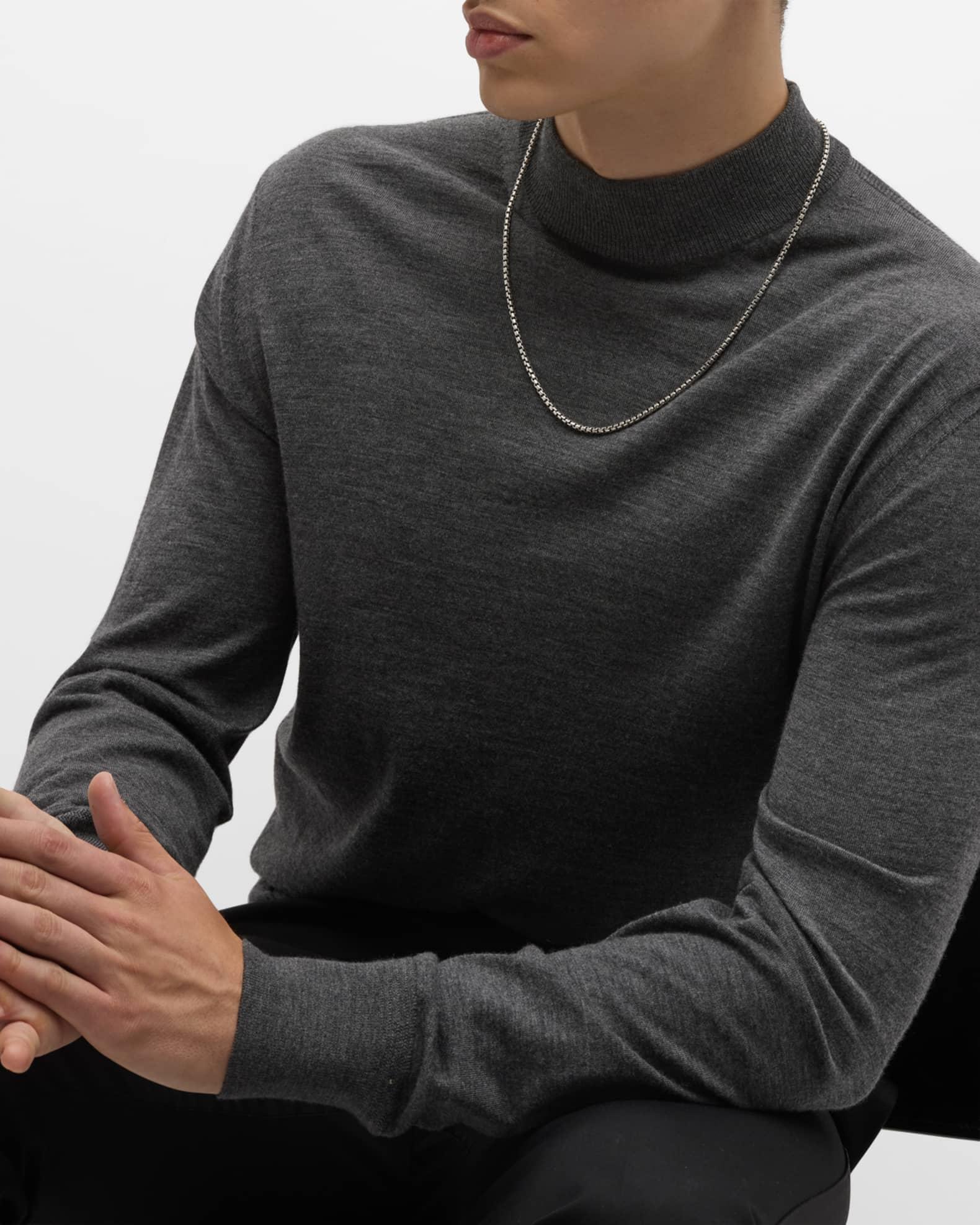 Womens Sterling Silver Box Chain Necklace Product Image