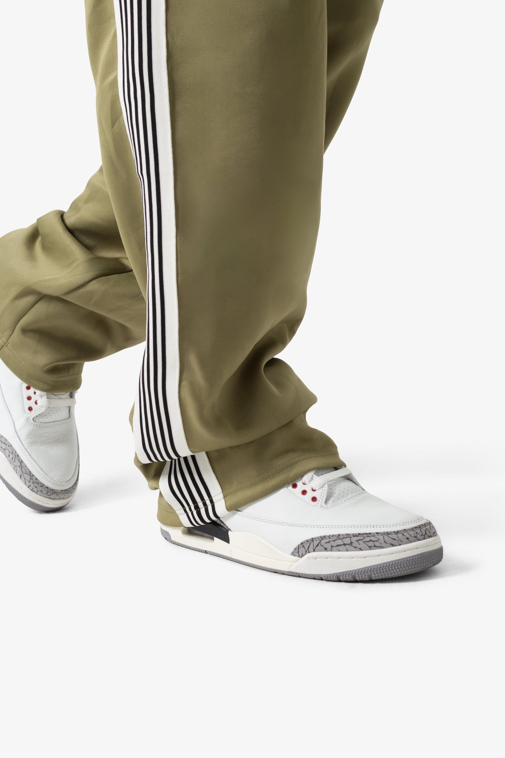 Tricot Side Stripe Pants - Olive Product Image