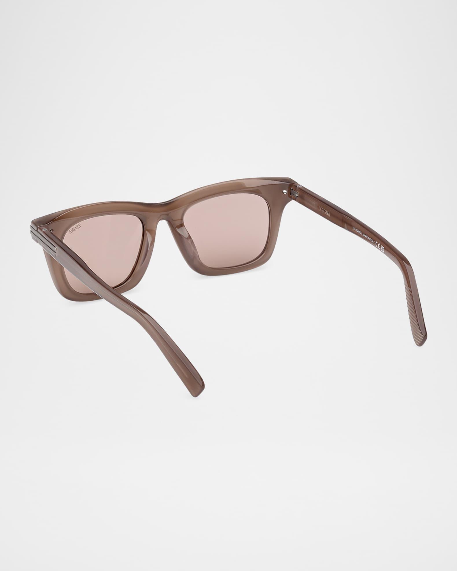 Mens Acetate Round Sunglasses Product Image