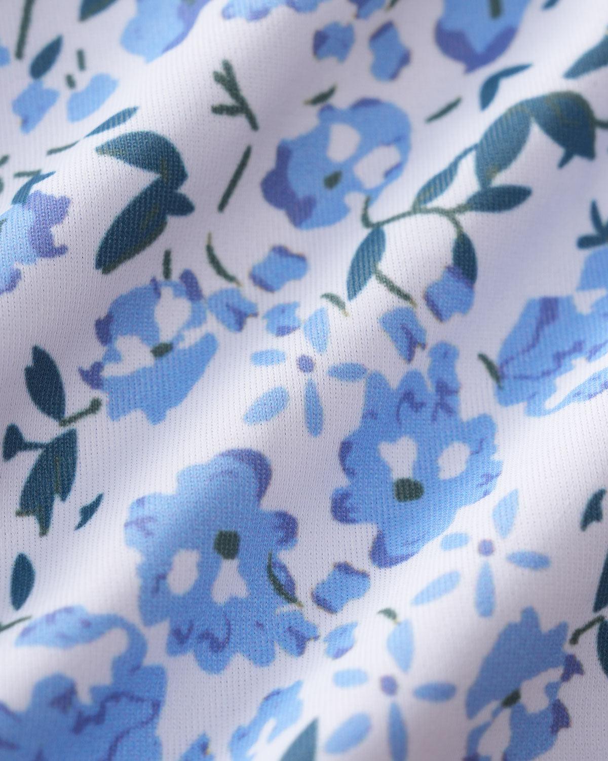 Blue Floral Triangle Bikini Set Product Image