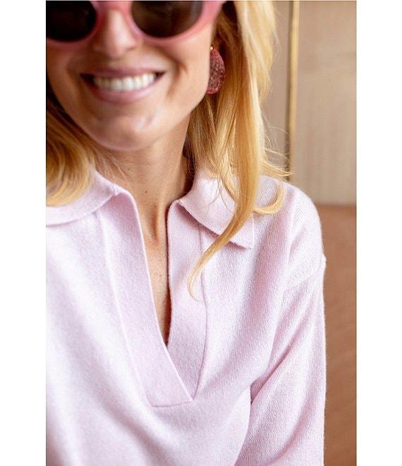 Antonio Melani x The Nat Note Maddie Henley Johnny Collar Long Sleeve Cashmere Sweater Product Image