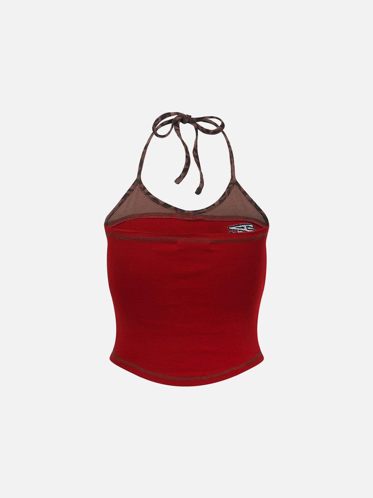 Aelfric Eden Leopard Print Patchwork Cami Top Female Product Image