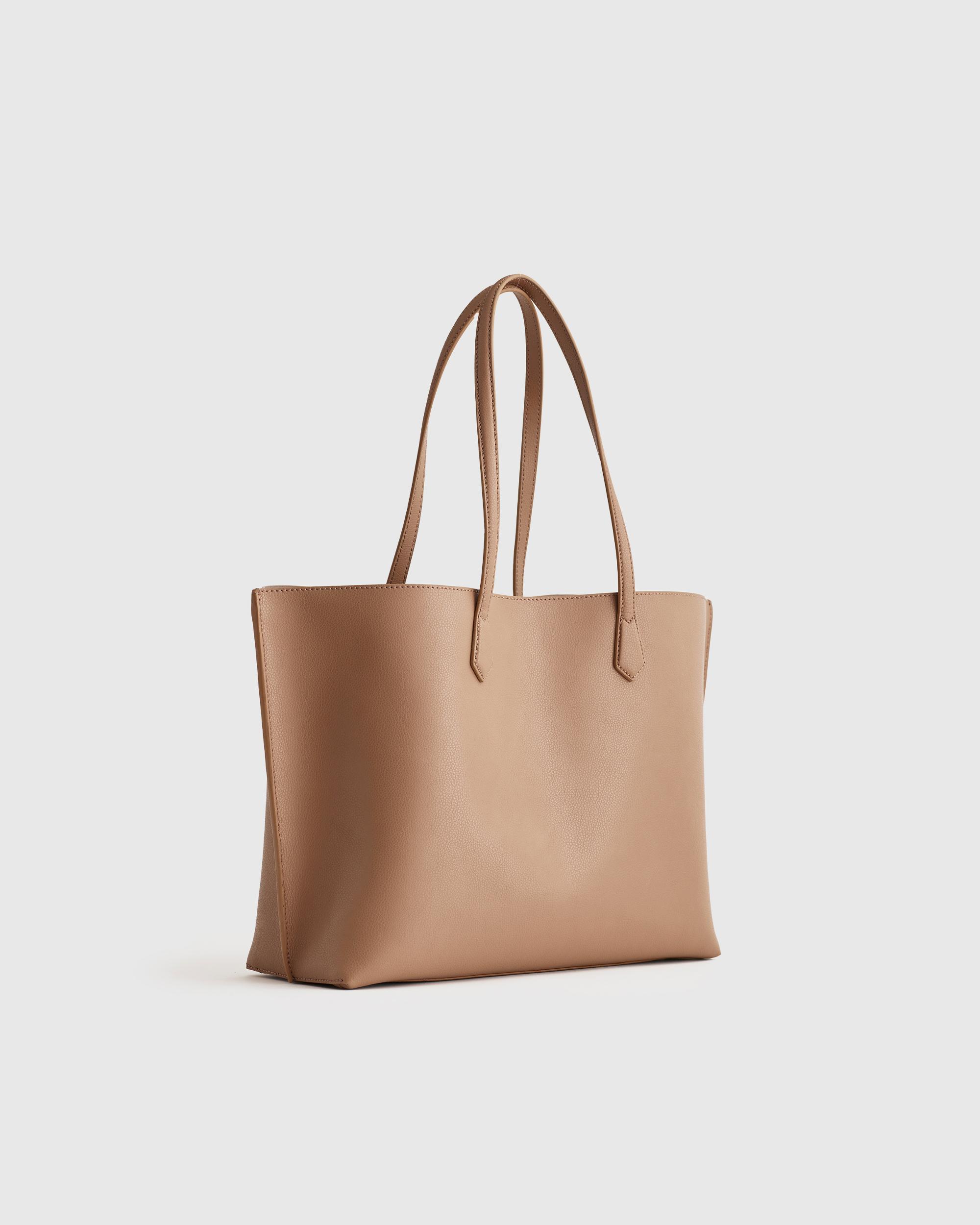 Quince | Women's Italian Leather Triple Compartment Shopper Tote Product Image