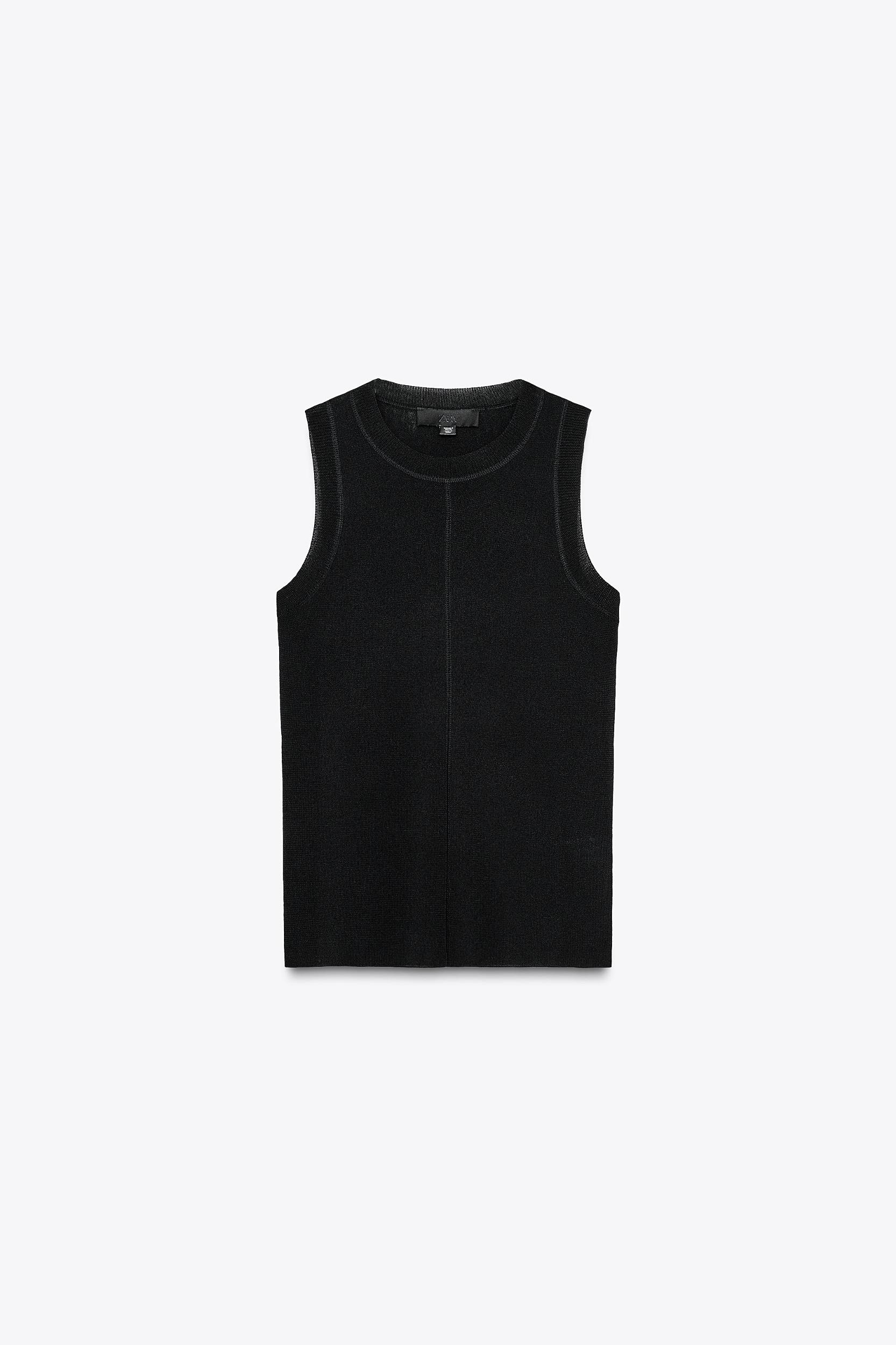 SLEEVELESS BASIC KNIT TOP Product Image
