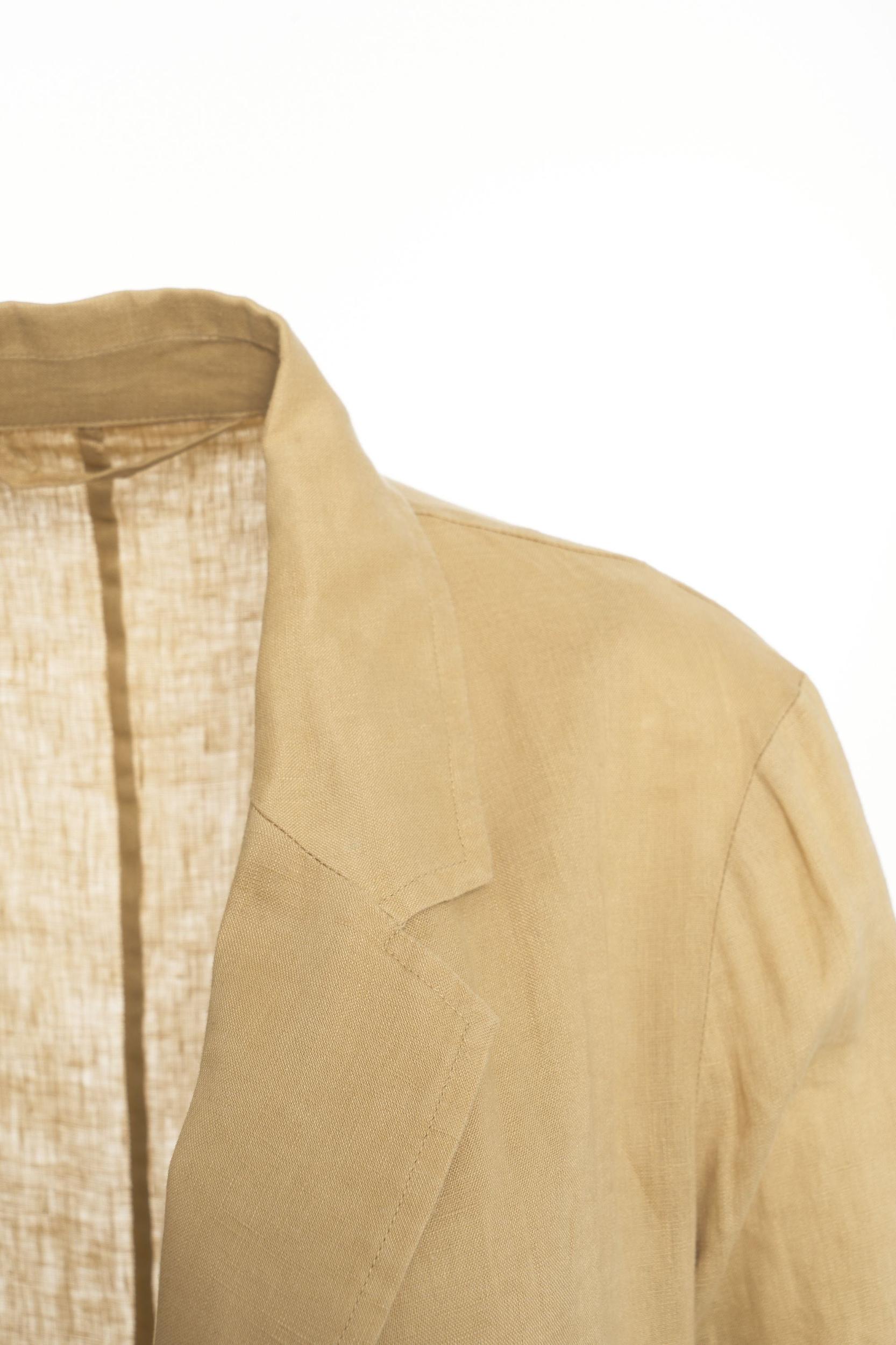 Linen single-breasted blazer Product Image
