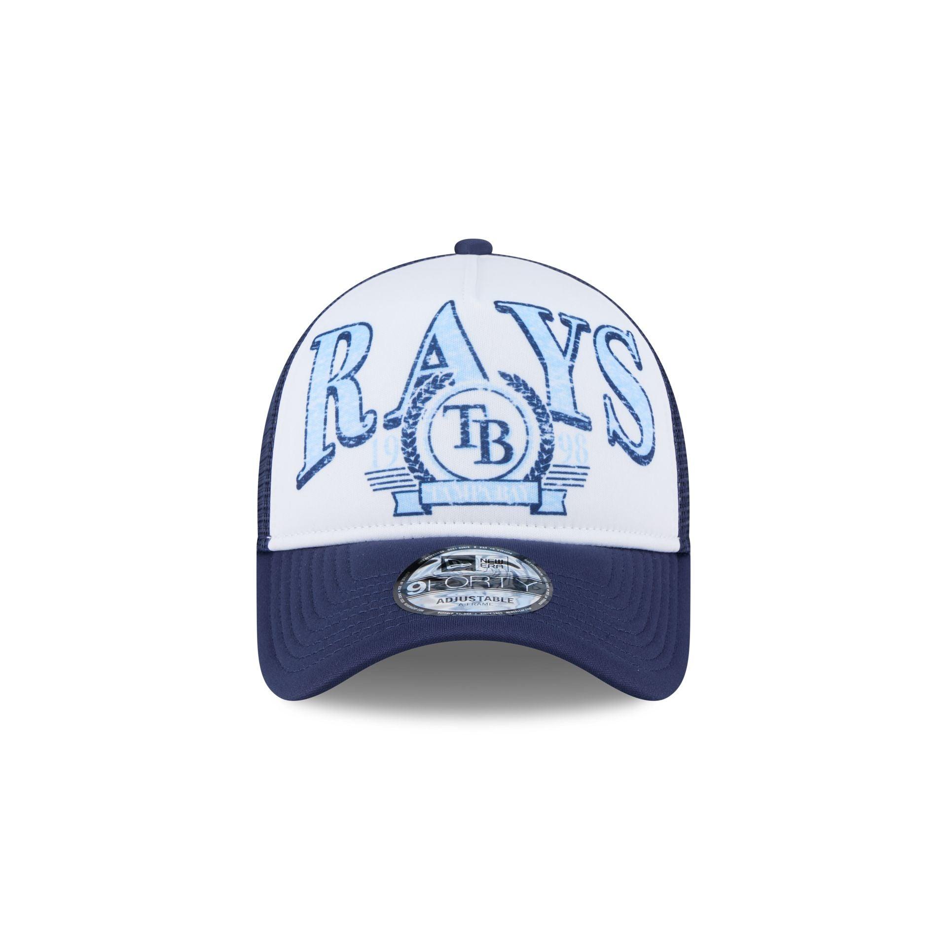 Tampa Bay Rays Distressed 9FORTY A-Frame Trucker Hat Male Product Image