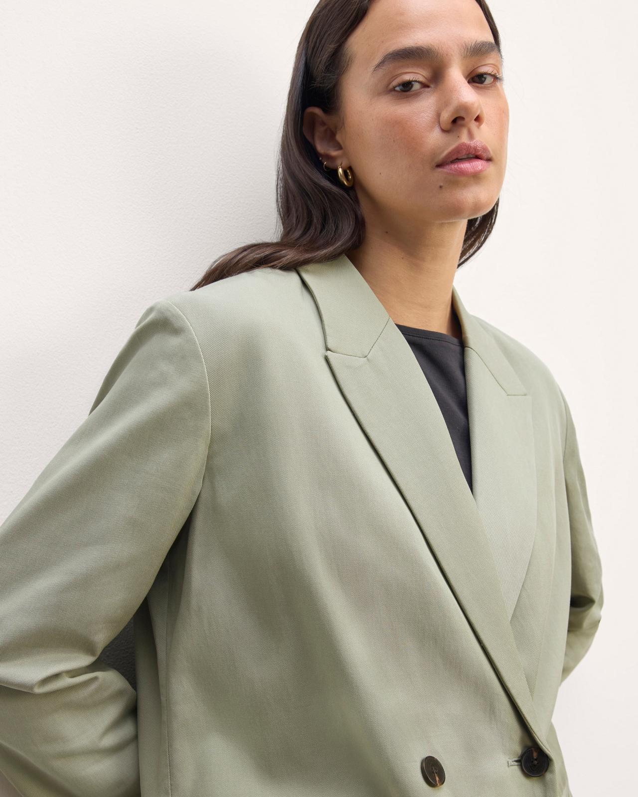 Womens Double-Breasted Blazer in Buttersmooth by Everlane in Heather ST-Shirtl, Size 0 Product Image