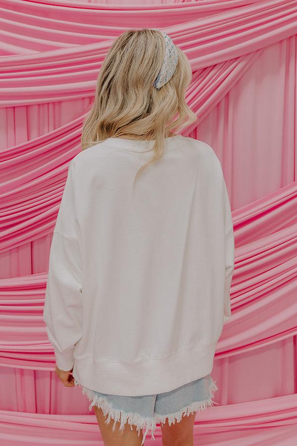 Cute Energy Embroidered Sweatshirt Product Image