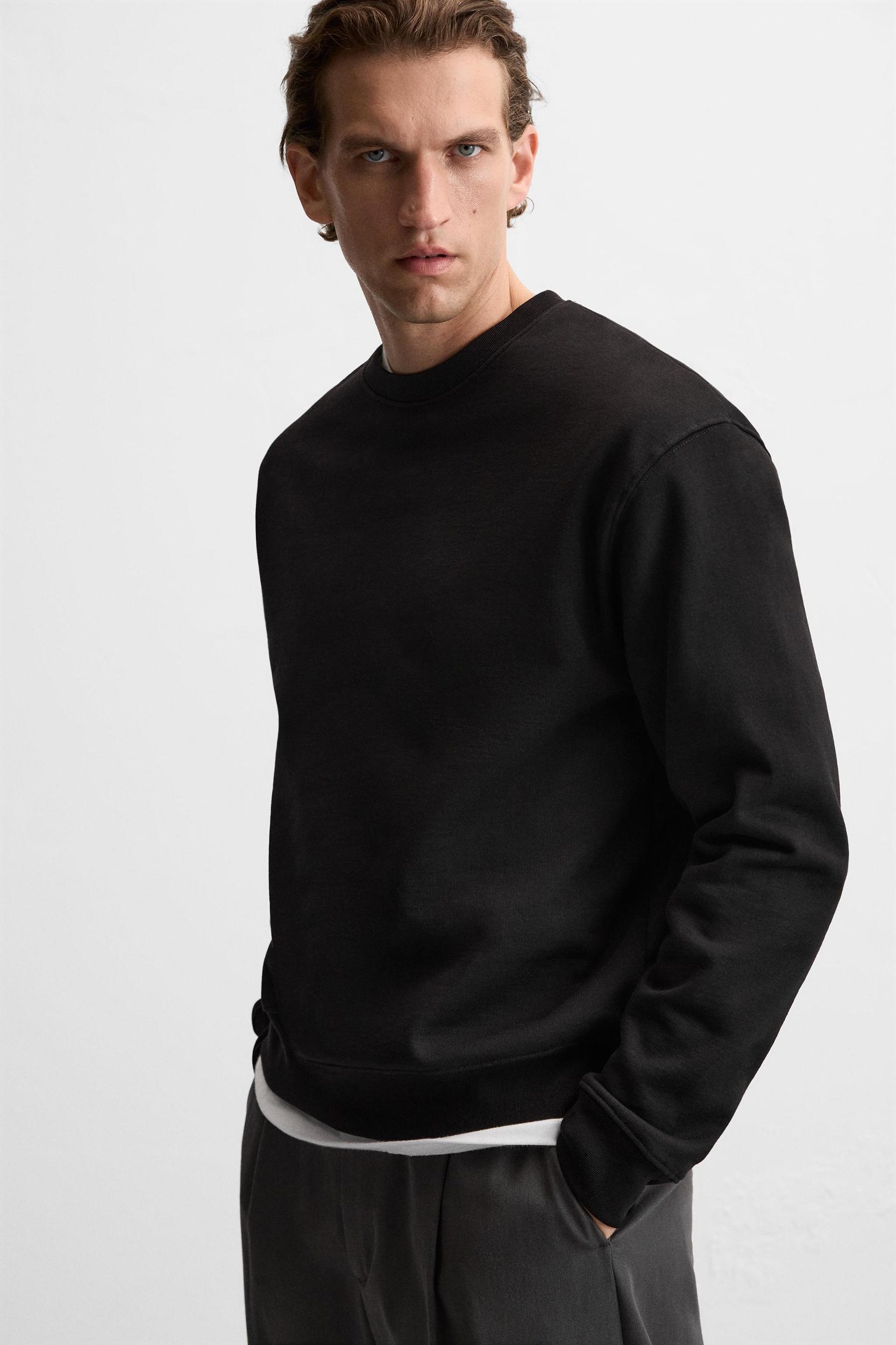 BASIC CREW NECK SWEATSHIRT Product Image