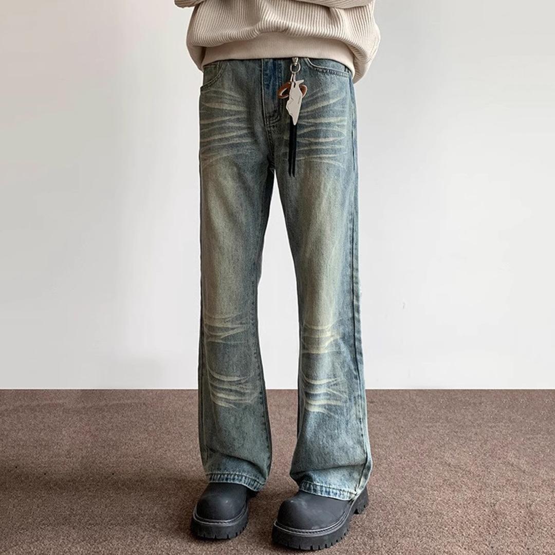 Sopula Men's Heavy Industry Washed American Street Slim Flared Jeans Product Image