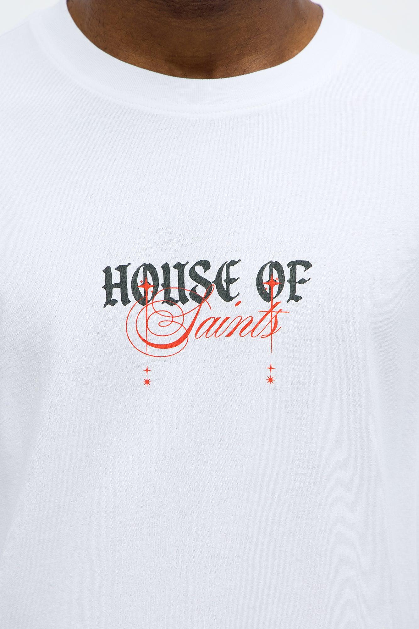 House Of Saints Oversized Short Sleeve Tee - White Male Product Image