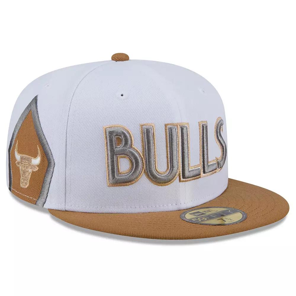 Men's New Era  White Chicago Bulls 2024/25 City Edition 59FIFTY Fitted Hat, Size: 7 7/8 Product Image