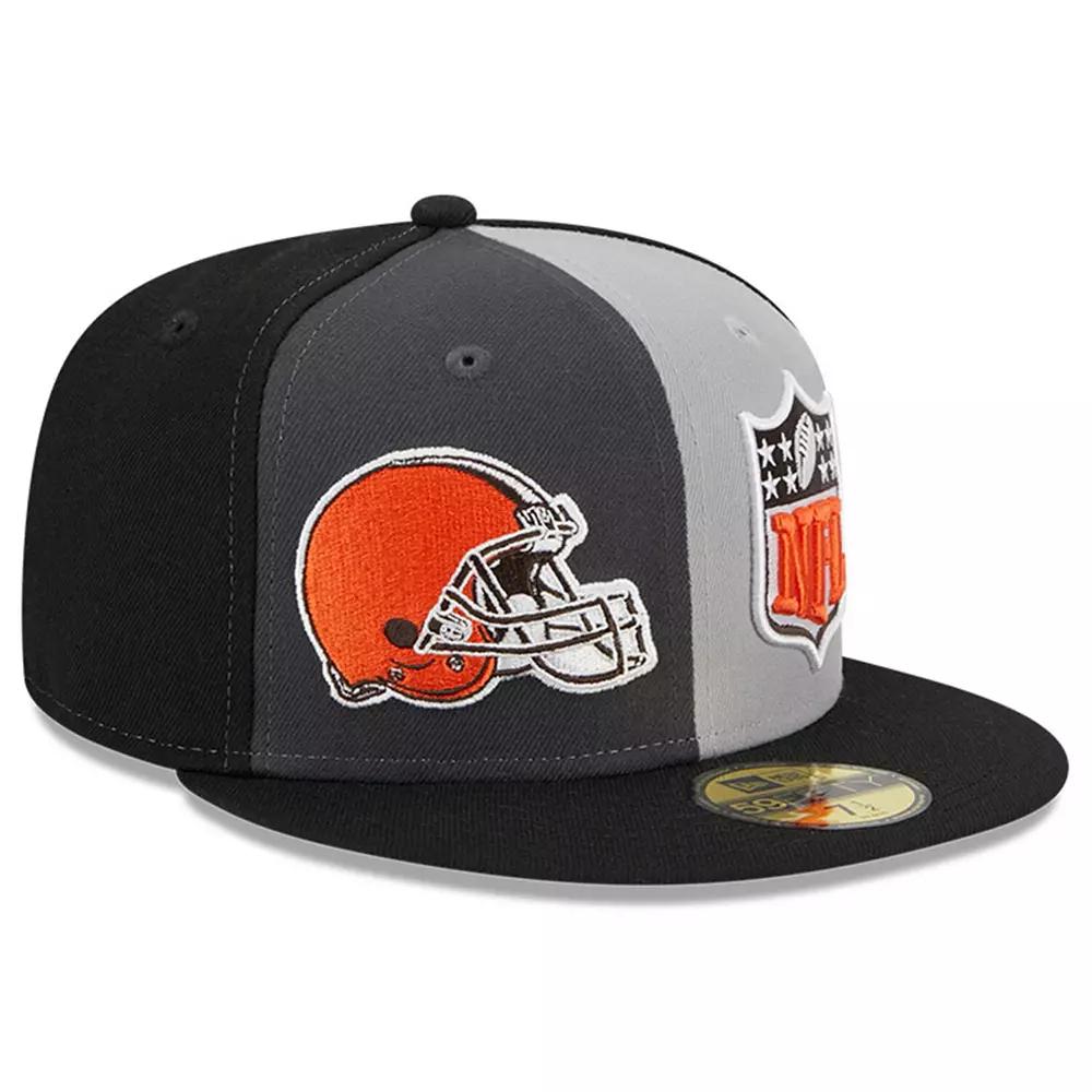 Men's New Era  Gray/Black Cleveland Browns 2023 Sideline 59FIFTY Fitted Hat, Size: 7 3/8, Grey Product Image