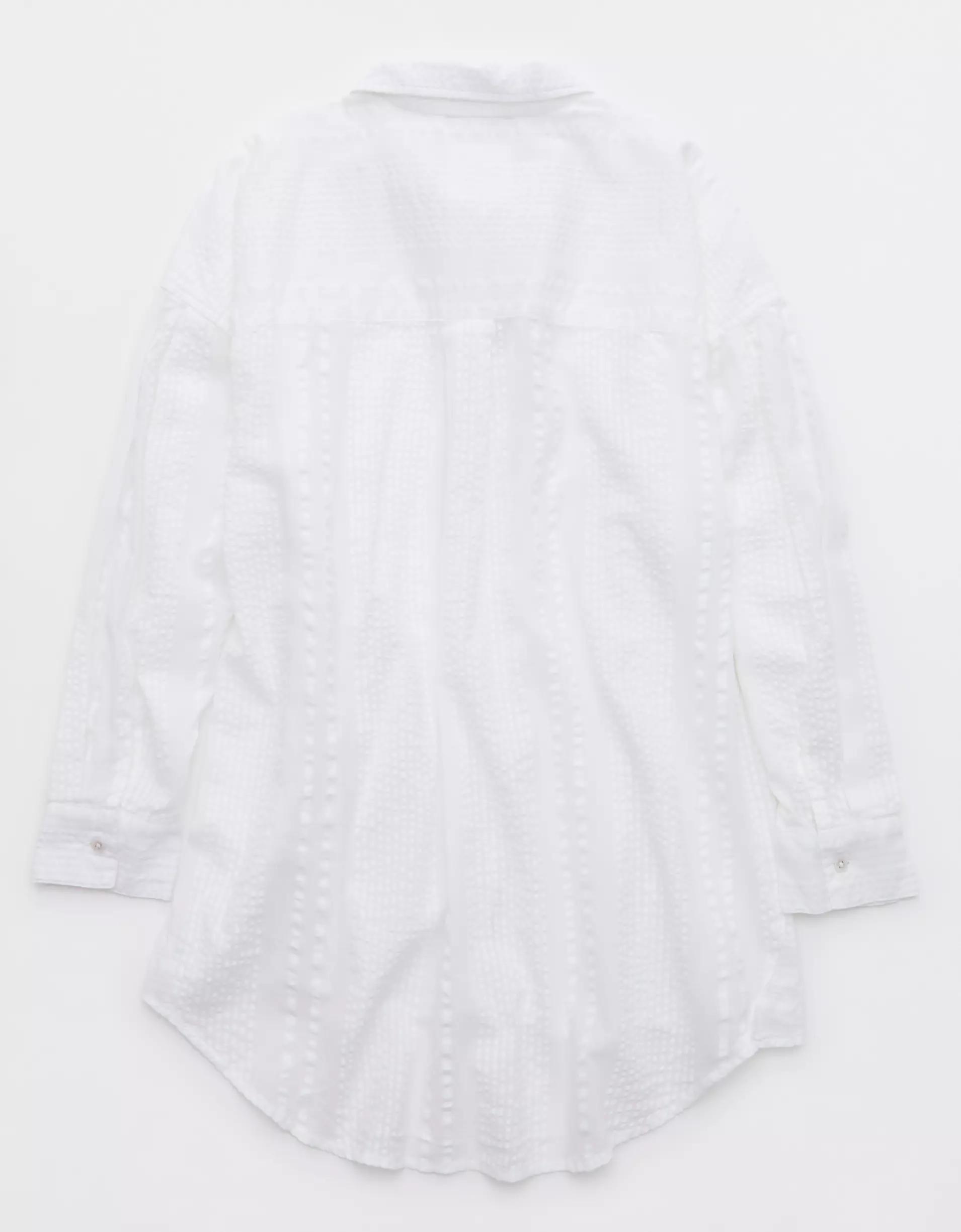 Aerie Seersucker Coverup Shirt Product Image