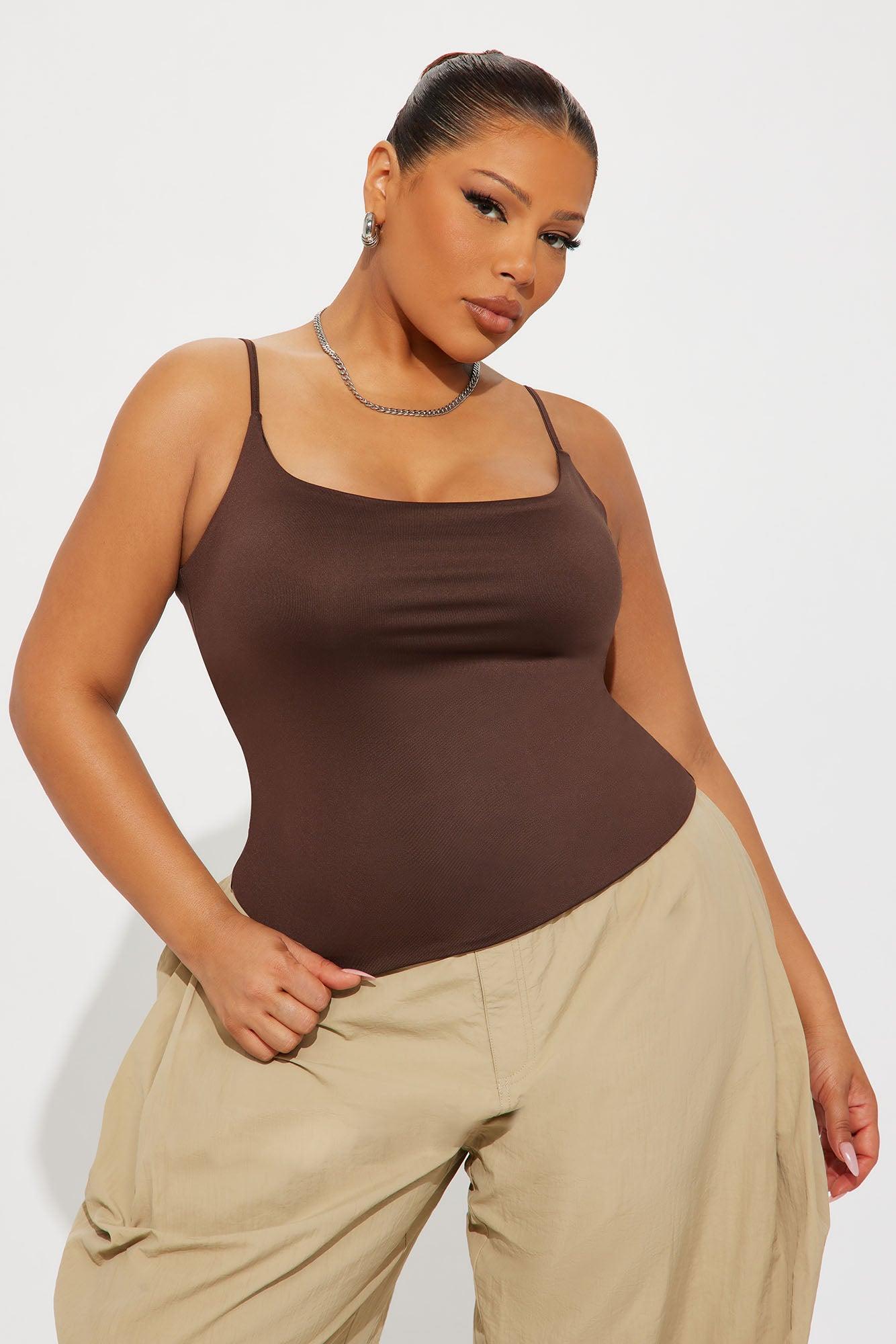 Contour Double Lined Cami Top - Chocolate Female Product Image